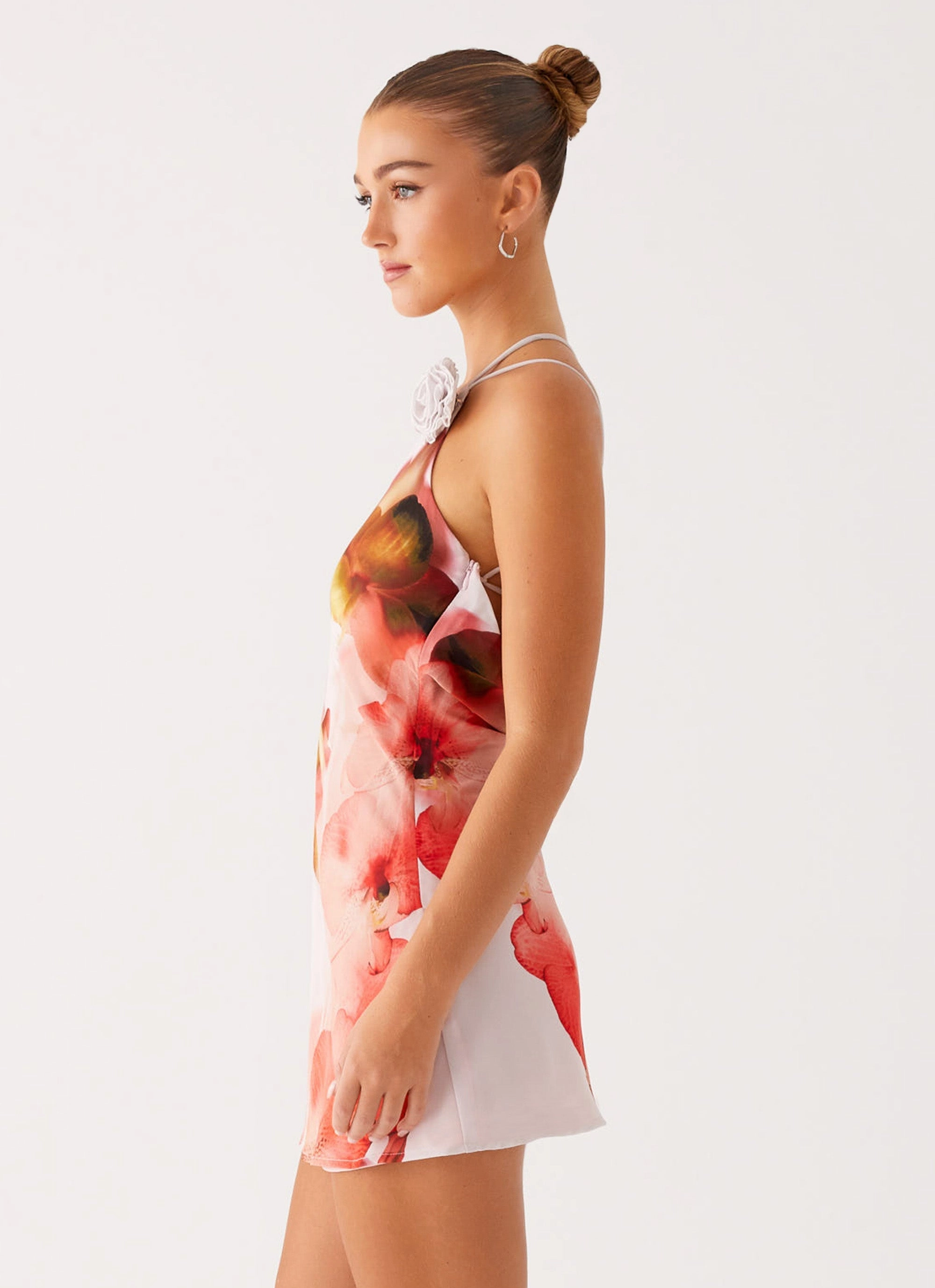 Kia Mini Dress - Peach Rose LayeredHemline Trendy Vibe