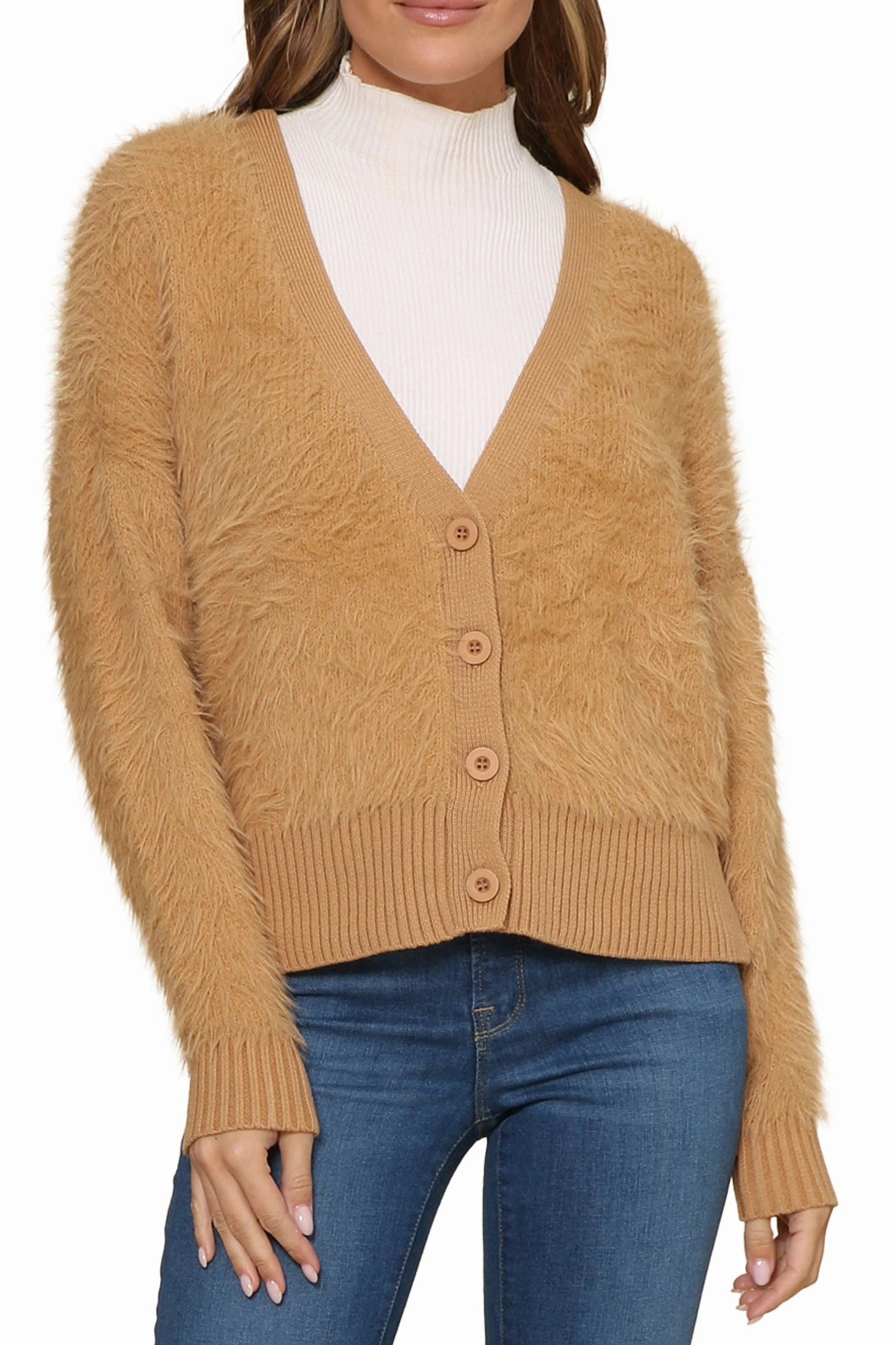 Furry Cardigan Stylish Comfort Garment Washed