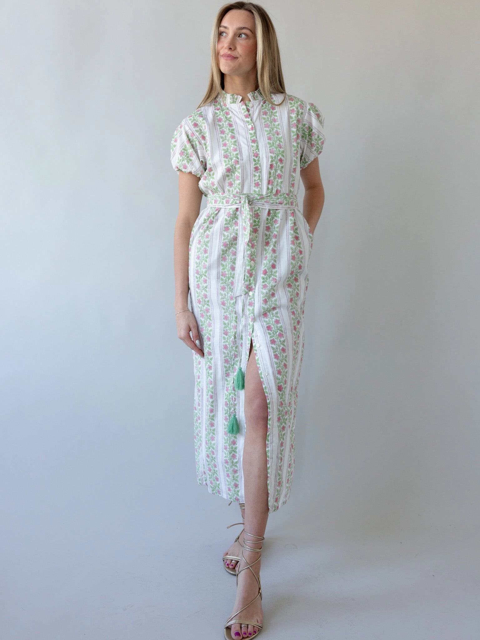 Maison De Frederic Pink Maxi Dress Trendy Layering Easy-to-style casual dress