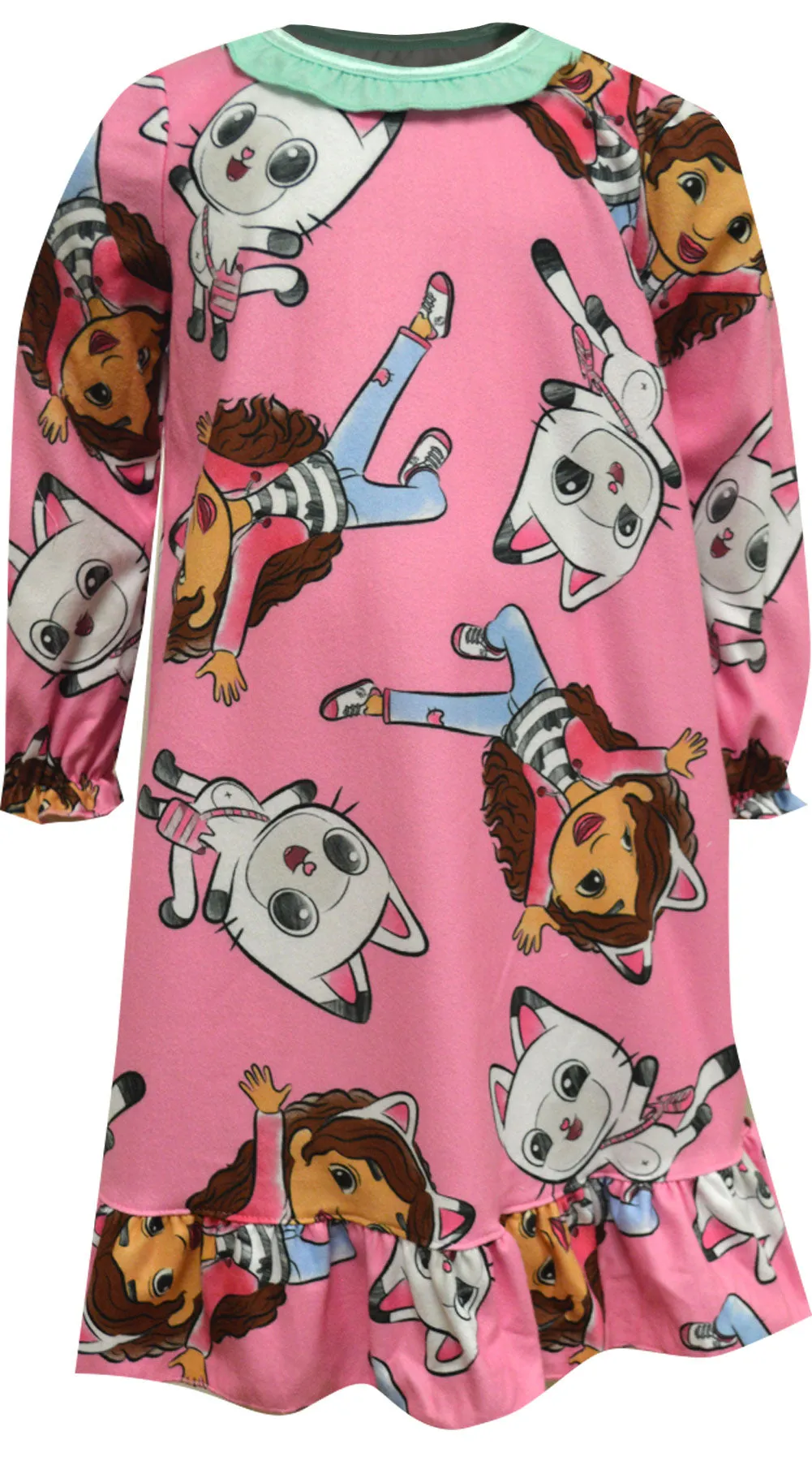 Gabby's Dollhouse Flannel Traditional Toddler Nightgown