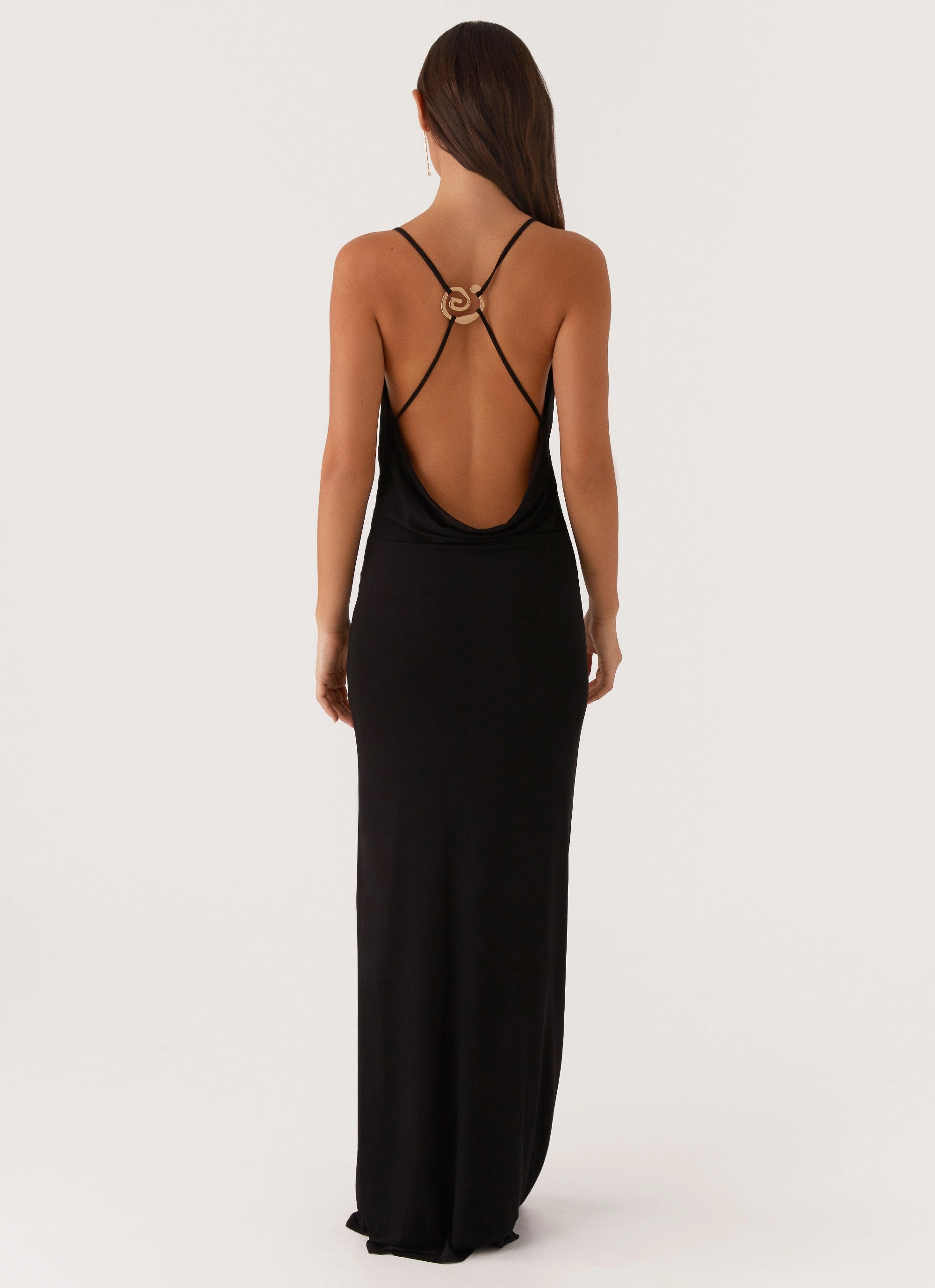 Game Player Maxi Dress - Black Day Chic Everyday Use