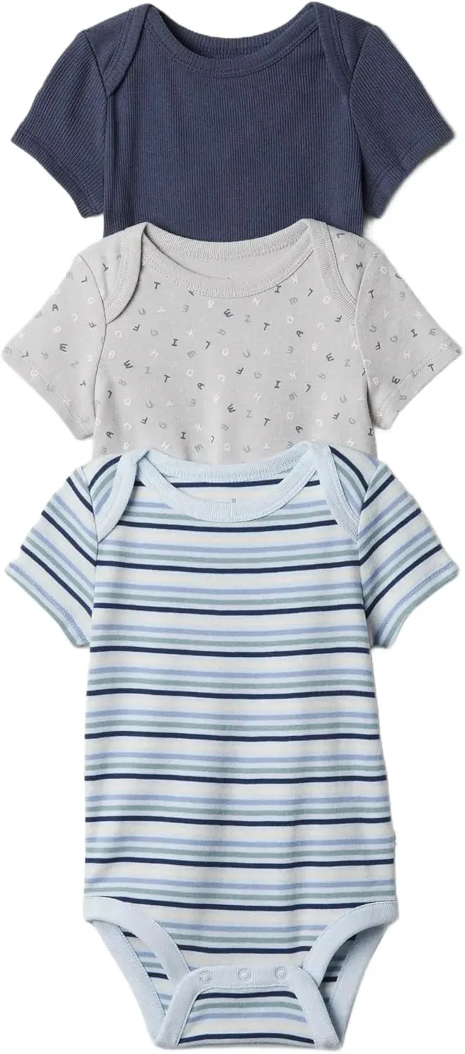 GAP Unisex Baby 3-pack Short Sleeve Bodysuit3-Pack Short Sleeve Bodysuit