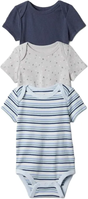GAP Unisex Baby 3-pack Short Sleeve Bodysuit3-Pack Short Sleeve Bodysuit
