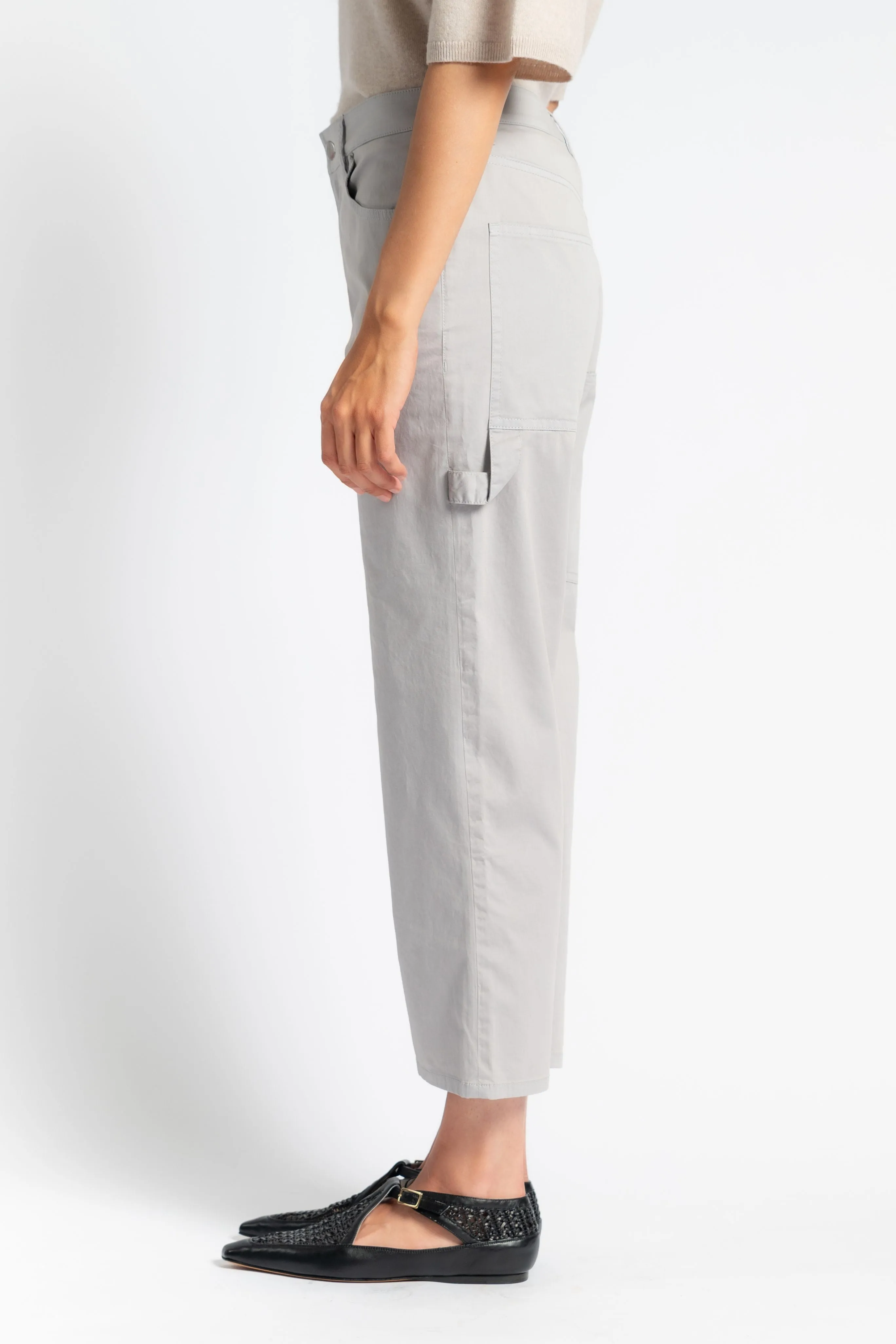 Go To Outfit Timeless Piece Garment Dyed Silky Cotton Cropped Slouchy Cargo