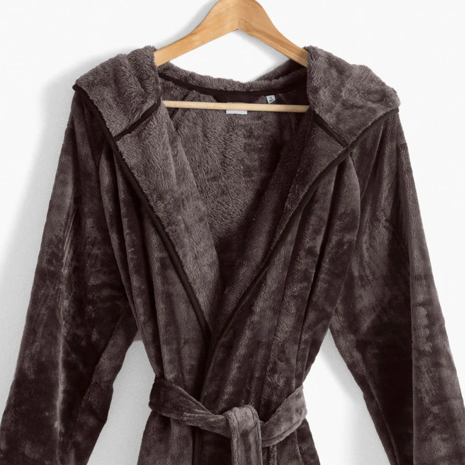 Gaspard fleece hooded dressing gown for teens
