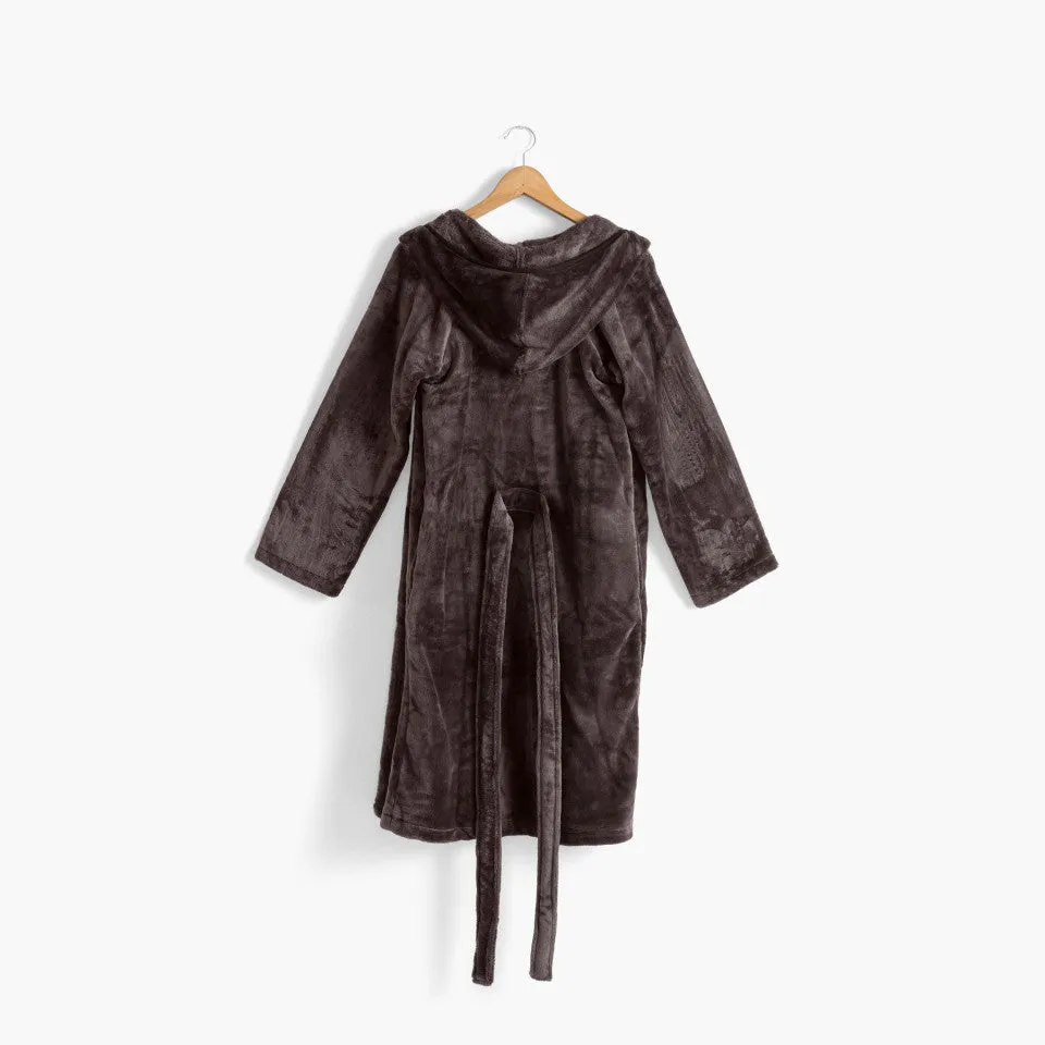 Gaspard fleece hooded dressing gown for teens