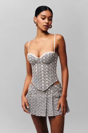 Genevieve Gingham Bustier MultiPurposeUtility Durable Overlock Stitch