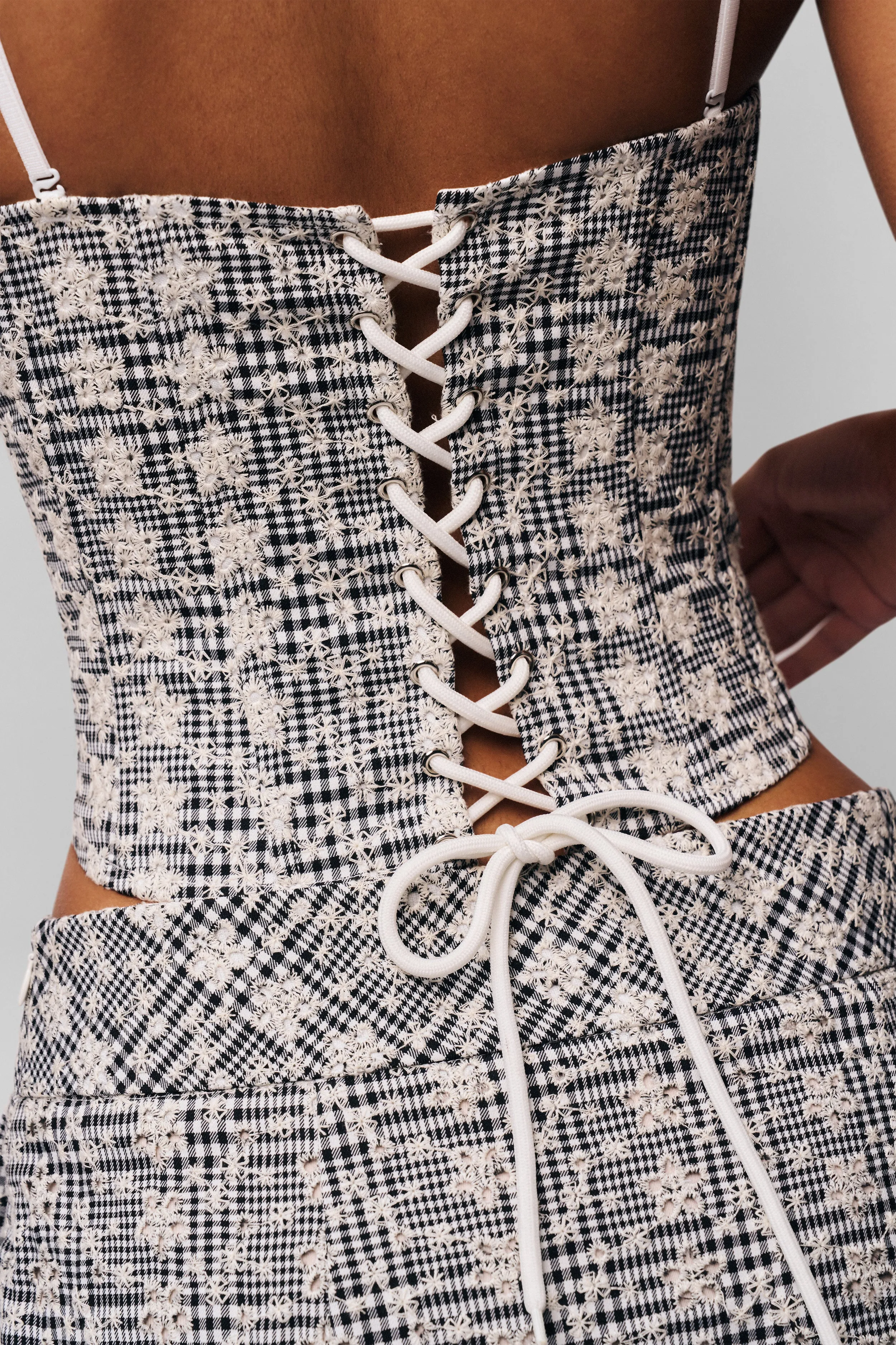 Yarn Dyed Fabric Genevieve Gingham Bustier