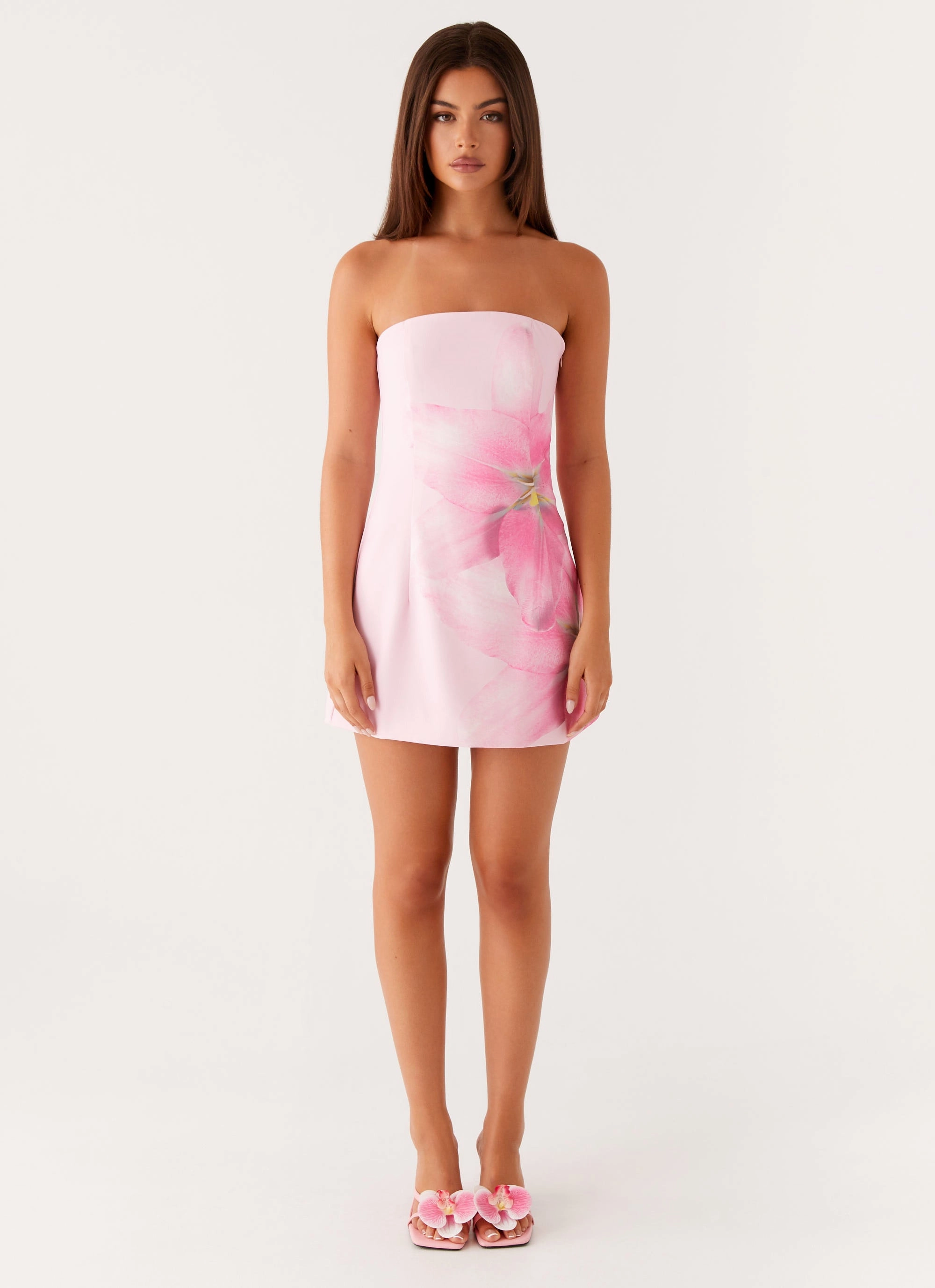Neat Finish Smart Comfort Sugar Rush Strapless Mini Dress - Pink