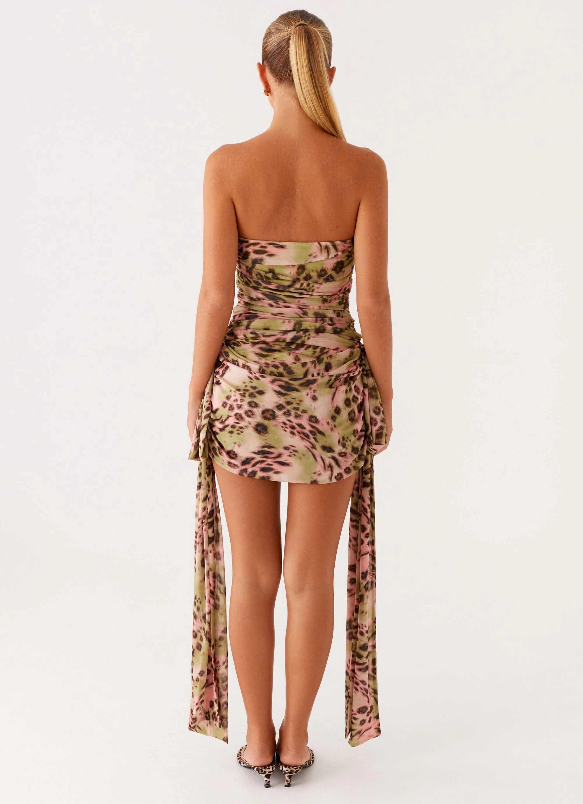 Georgie Mini Dress - Swirl Leo Cool Tone Refined Mood