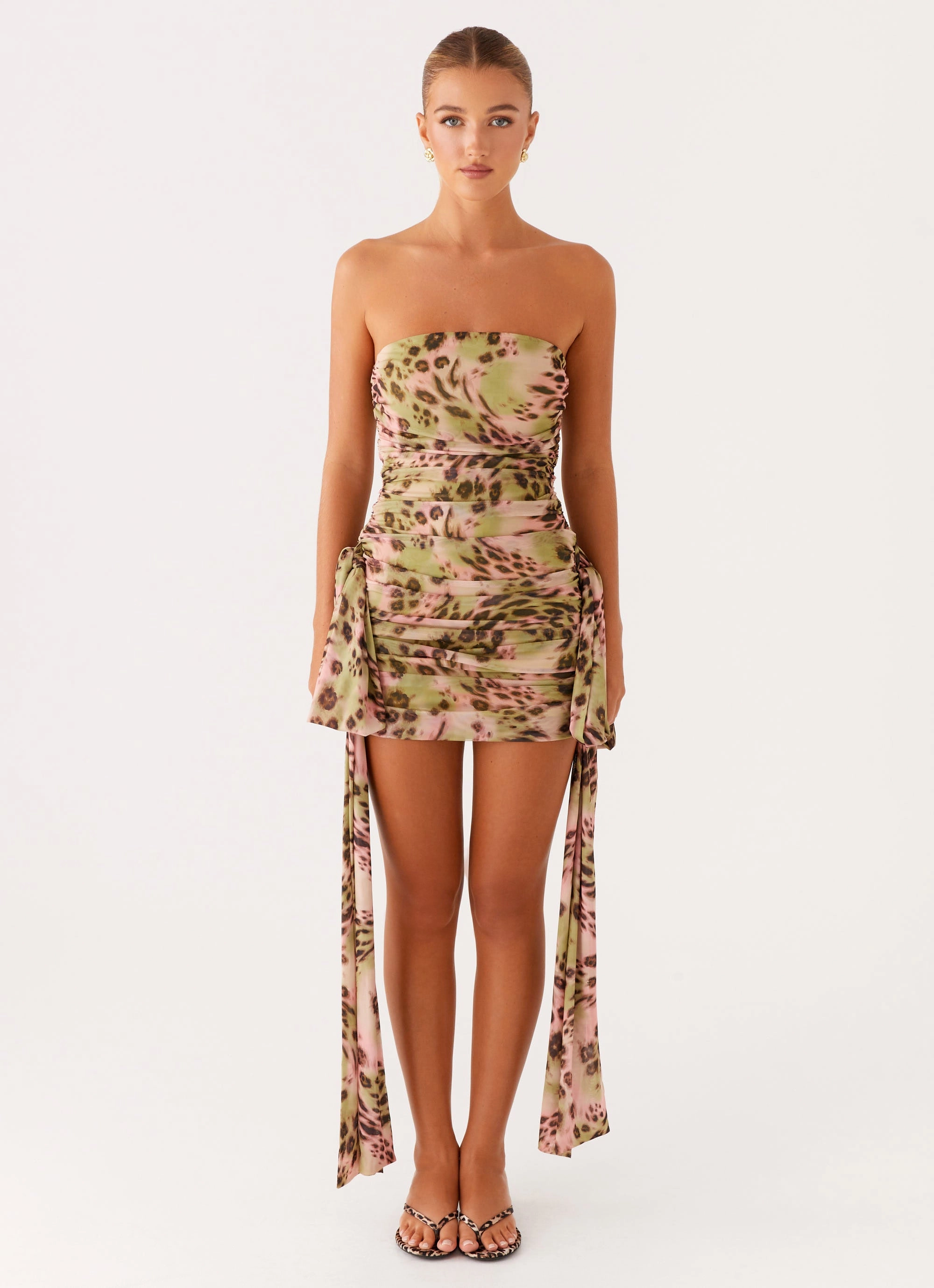 Seasonal Must Have Custom made Georgie Mini Dress - Swirl Leo