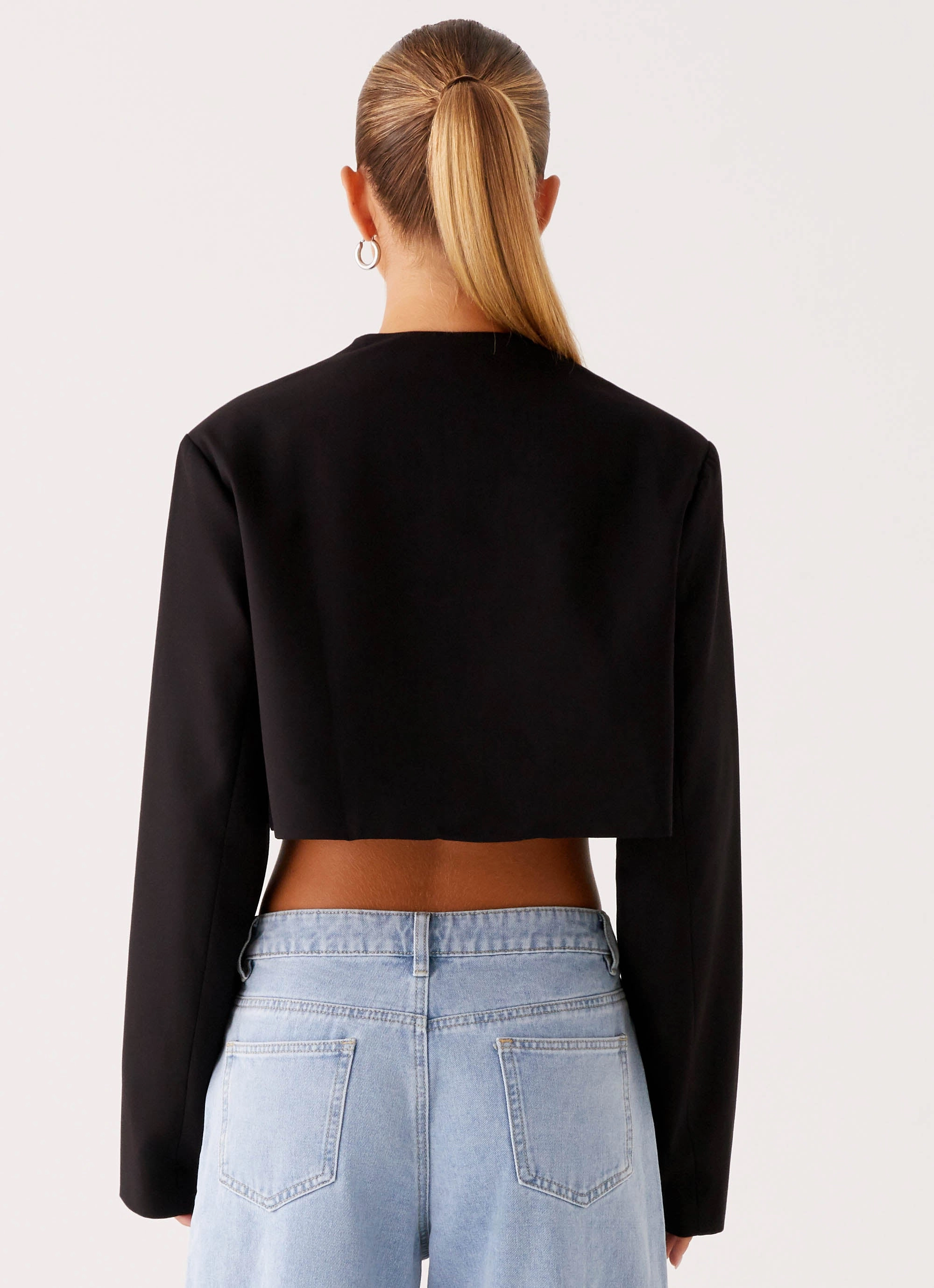 Giana Cropped Blazer - Black UV Protective Layer Comfy Fit