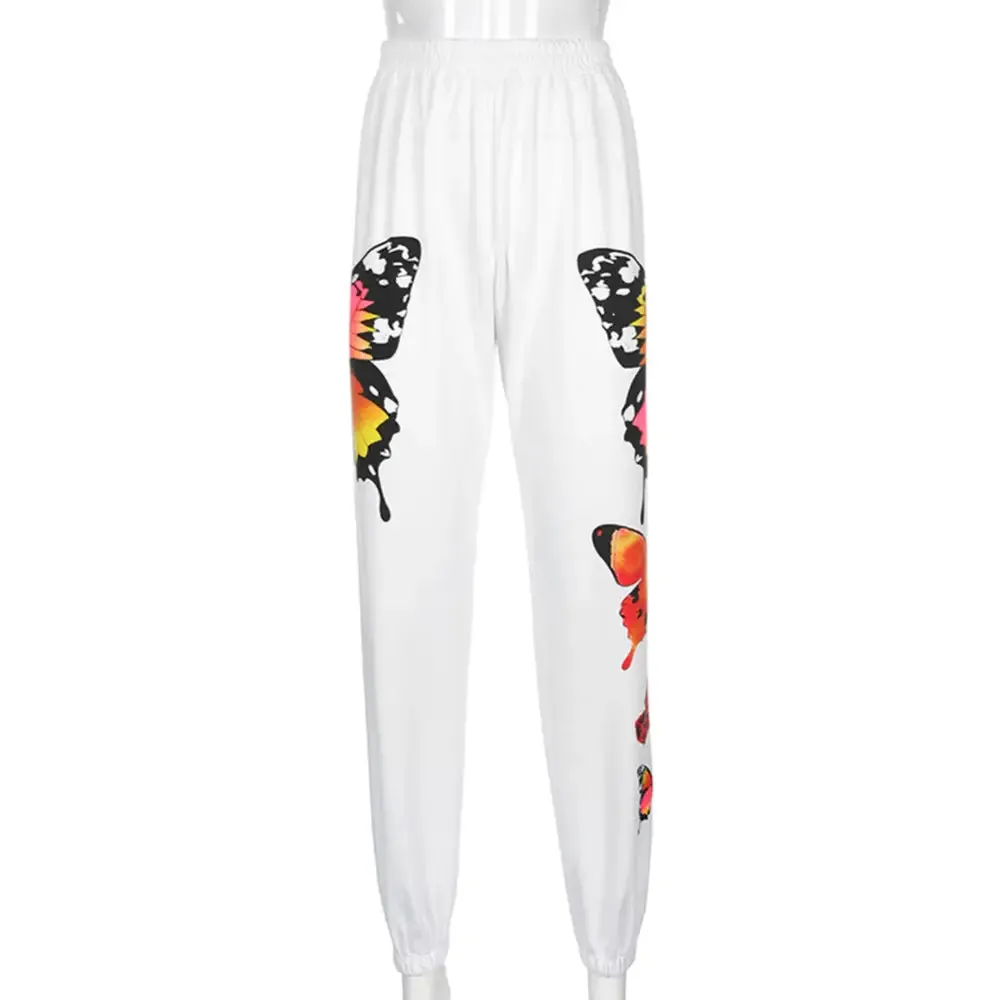 Giant Butterfly High Waist Jogger Pants