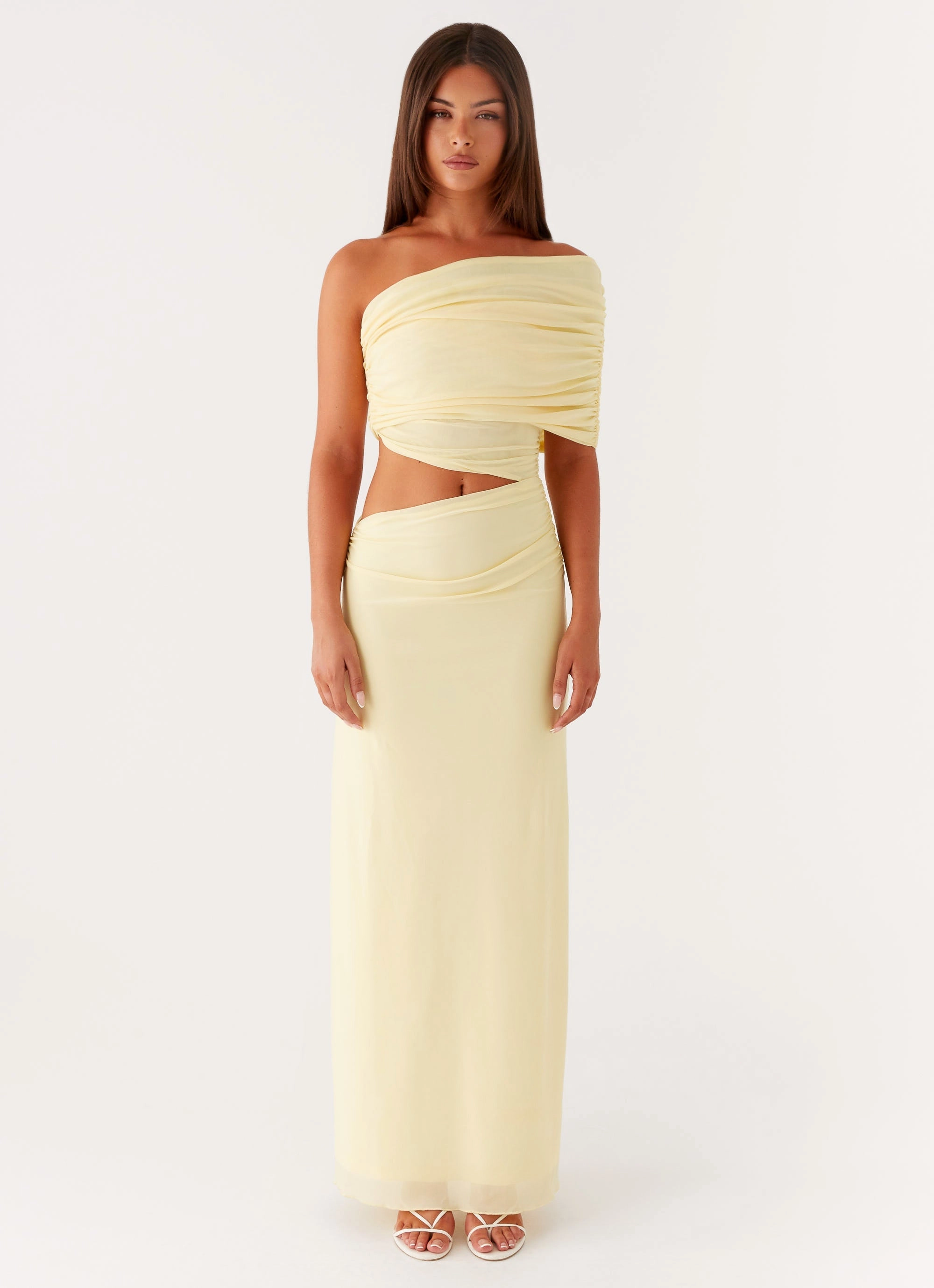 Bloom Soft Smart Detail Gillian Maxi Dress - Yellow