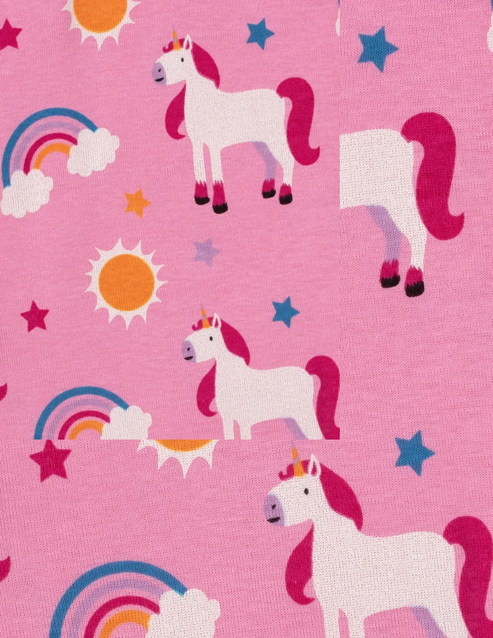 Girl and Doll Matching Unicorn Print Pajamas