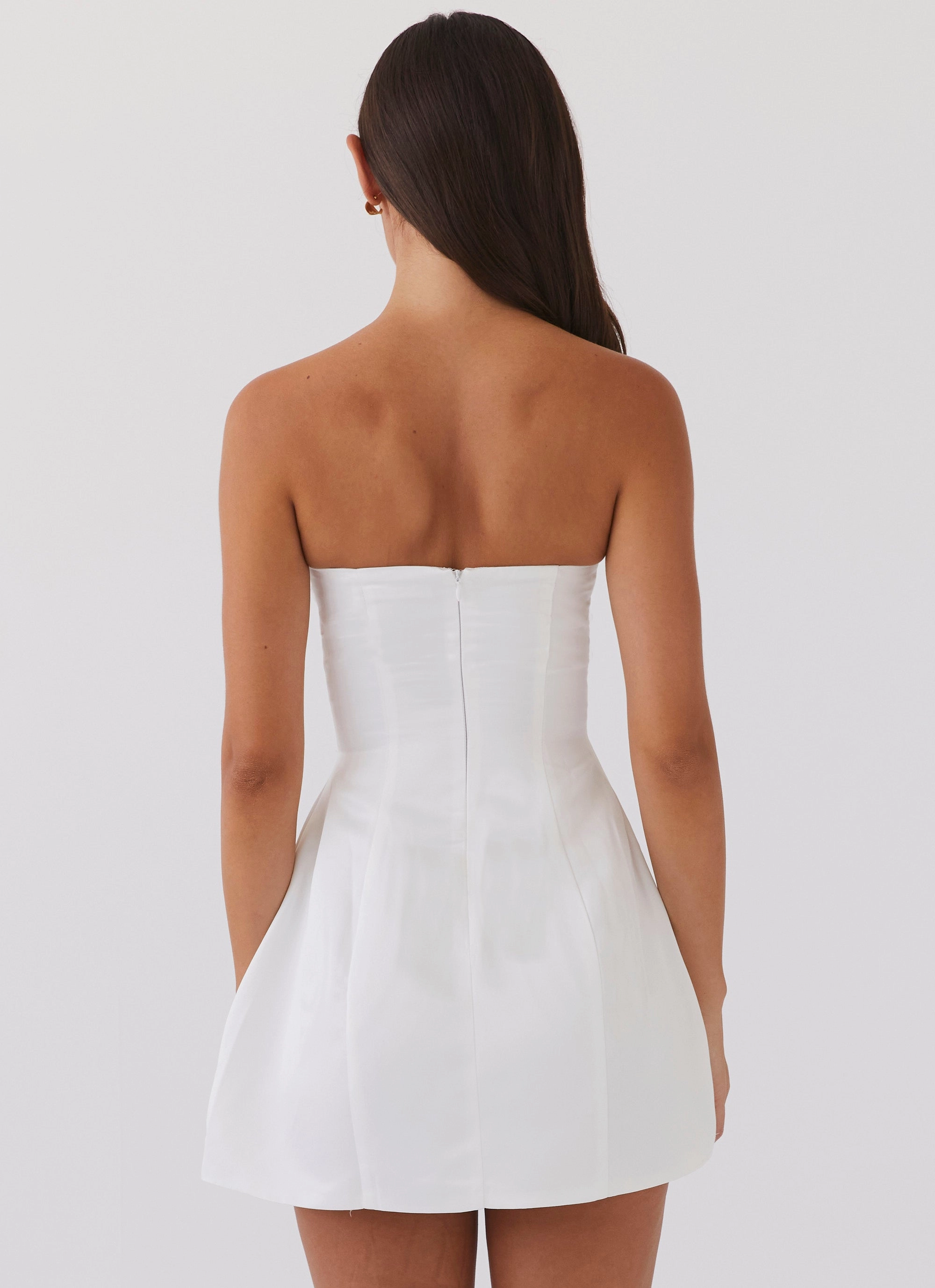 Girl Crush Bow Mini Dress - White Statement Fashion