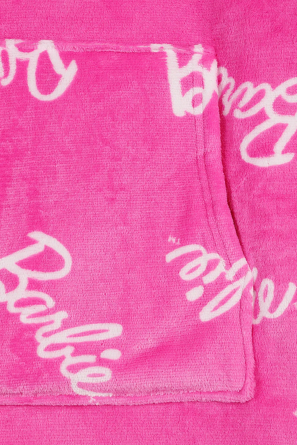 Girls Barbie Pink Oversized Fleece Lined Hoodie Kids