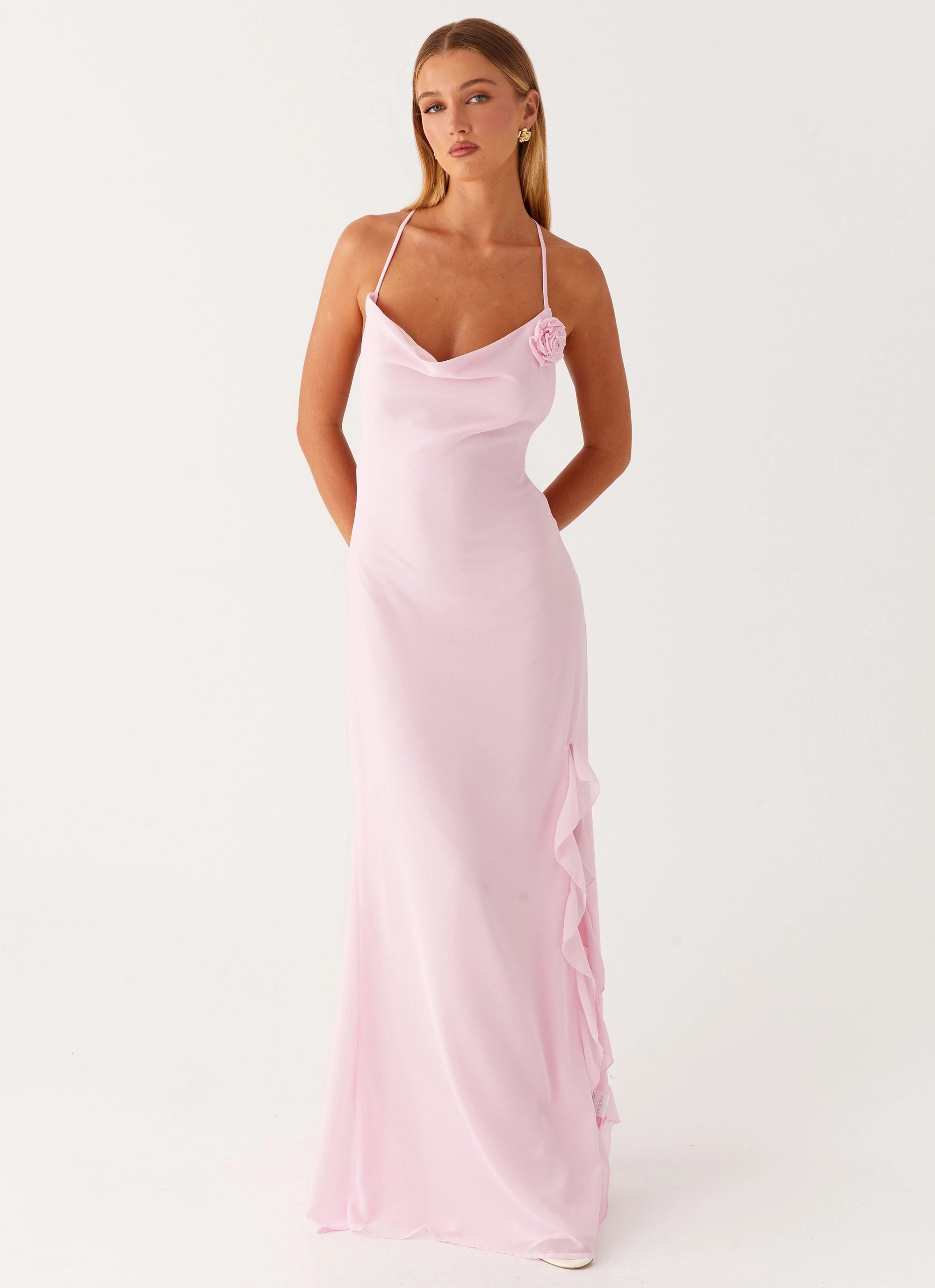 Sunset Scene Golden Scene First Class Maxi Dress - Pink