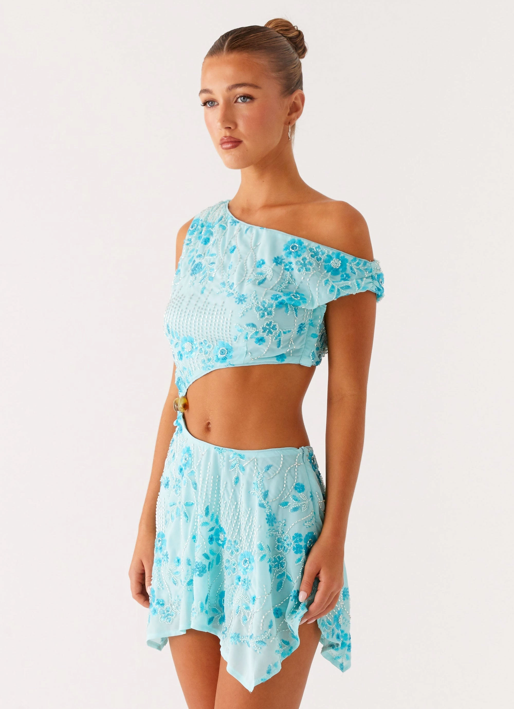 Basic Layers Aletta Sequin Mini Dress - Blue