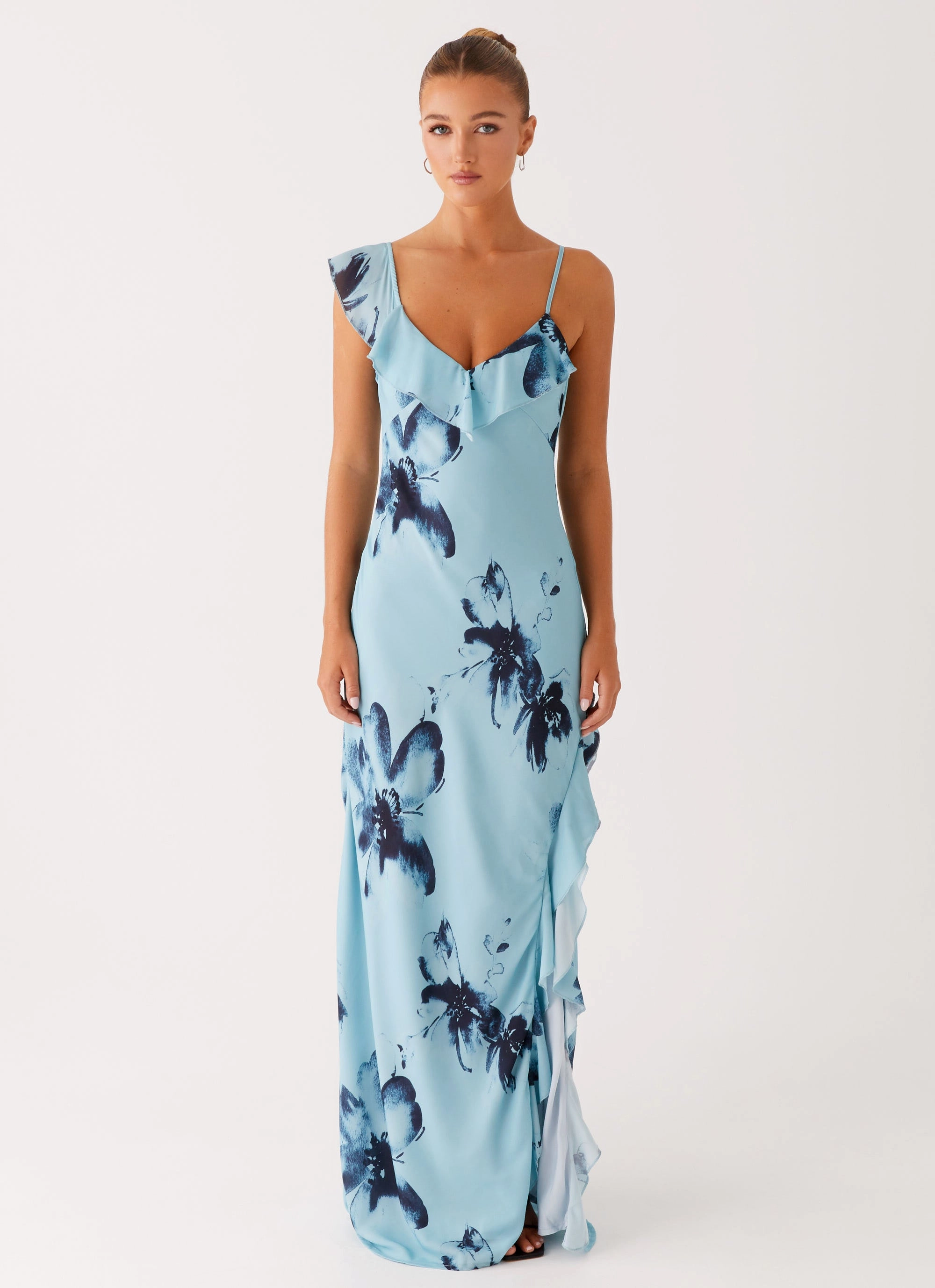 Polished Design Classic wrap dress Goldsmith Maxi Dress - Blue Black Floral