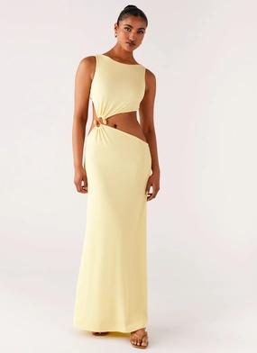 Comfy and Relaxed Aruba Hardware Maxi Dress - Yellow
