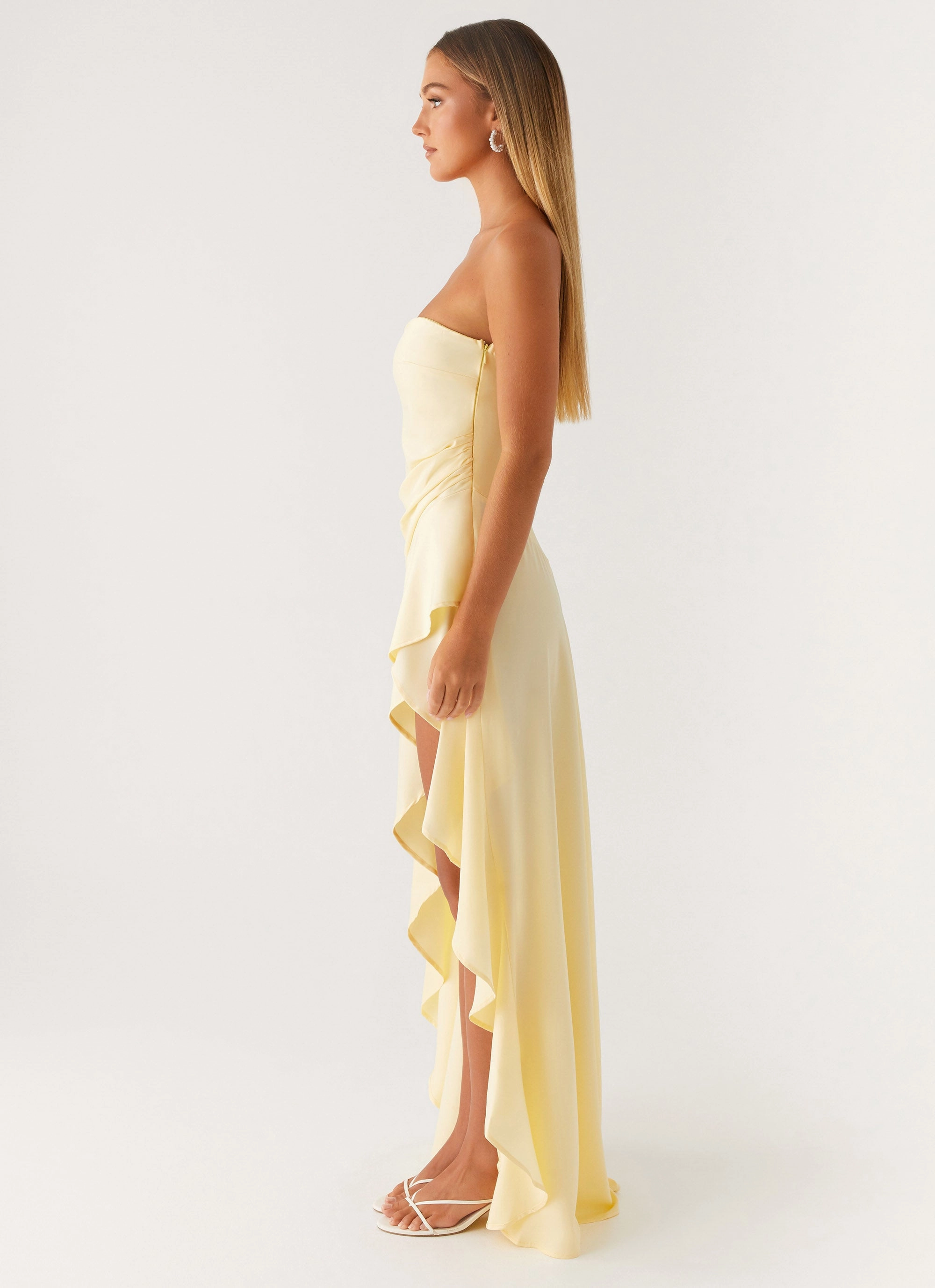 Bodie Maxi Dress - Pastel Yellow Casual and Smart