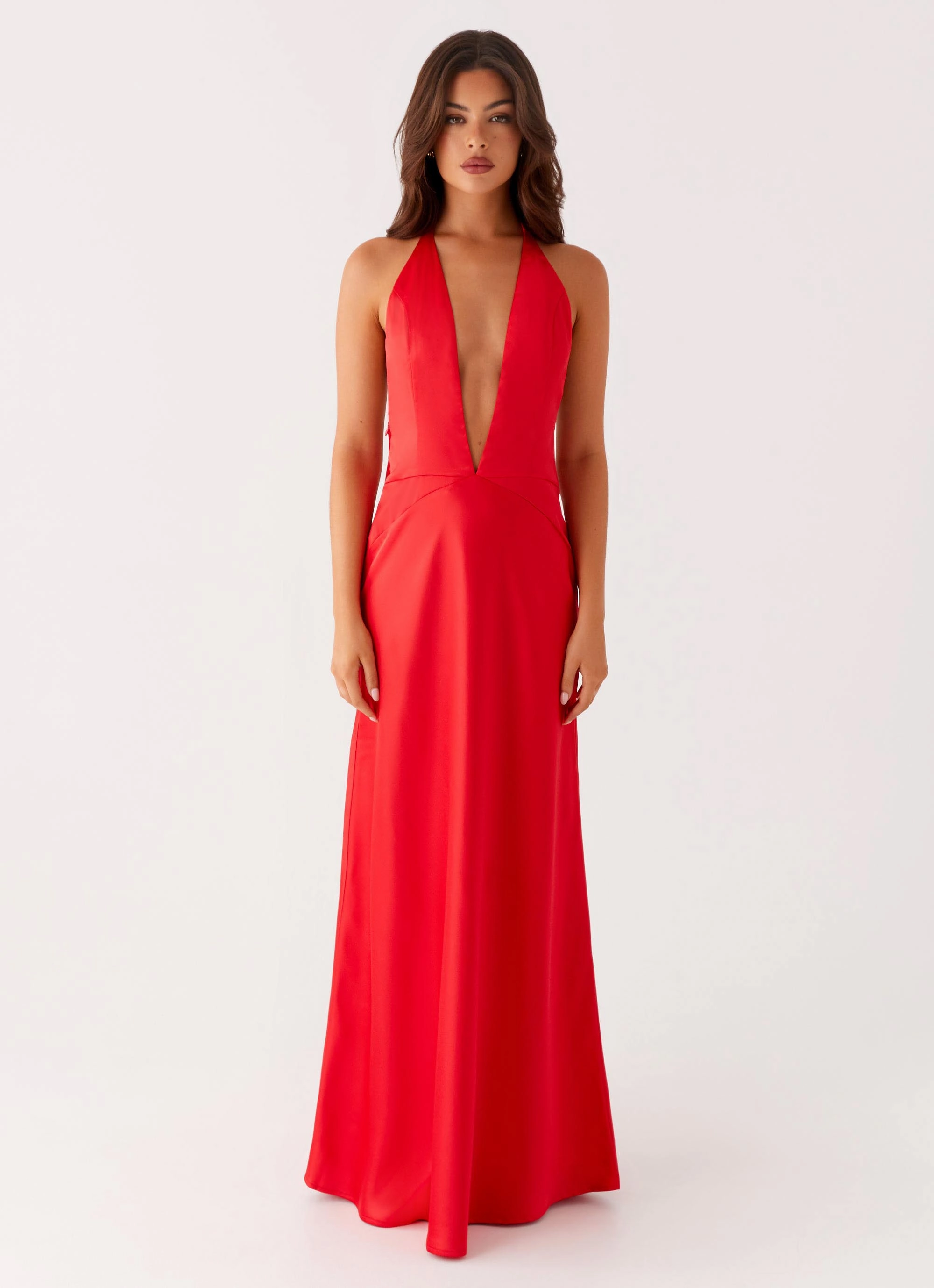 Idol Maxi Dress - Red Luxury Feel Wave Soft