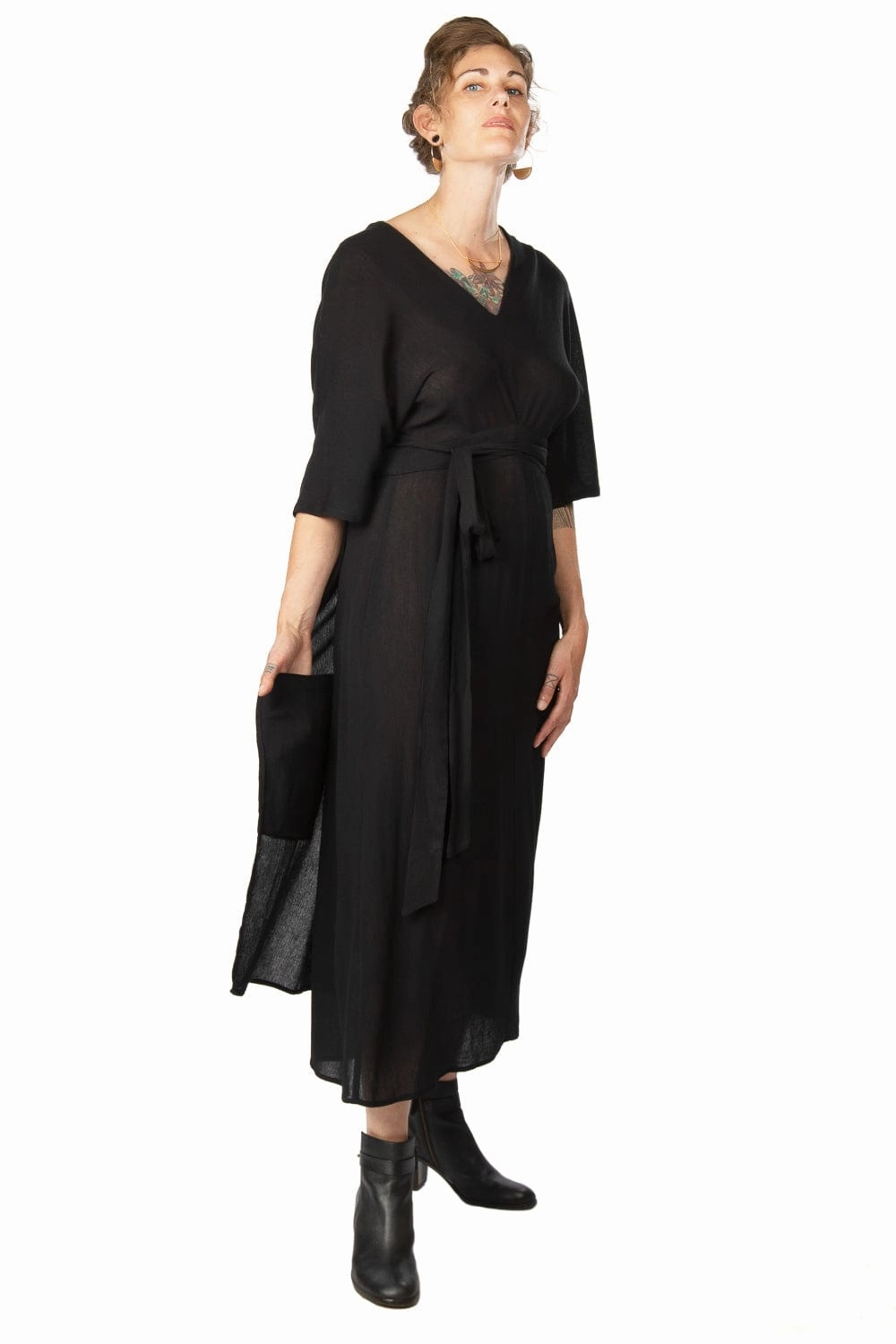 Diana Dress in Black Crepe All Daywear