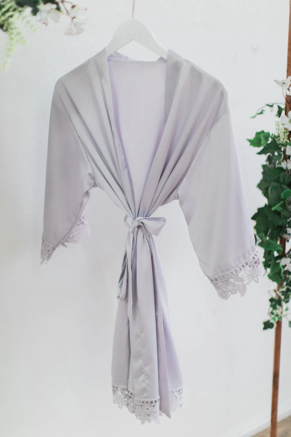 Gray Lace Robe