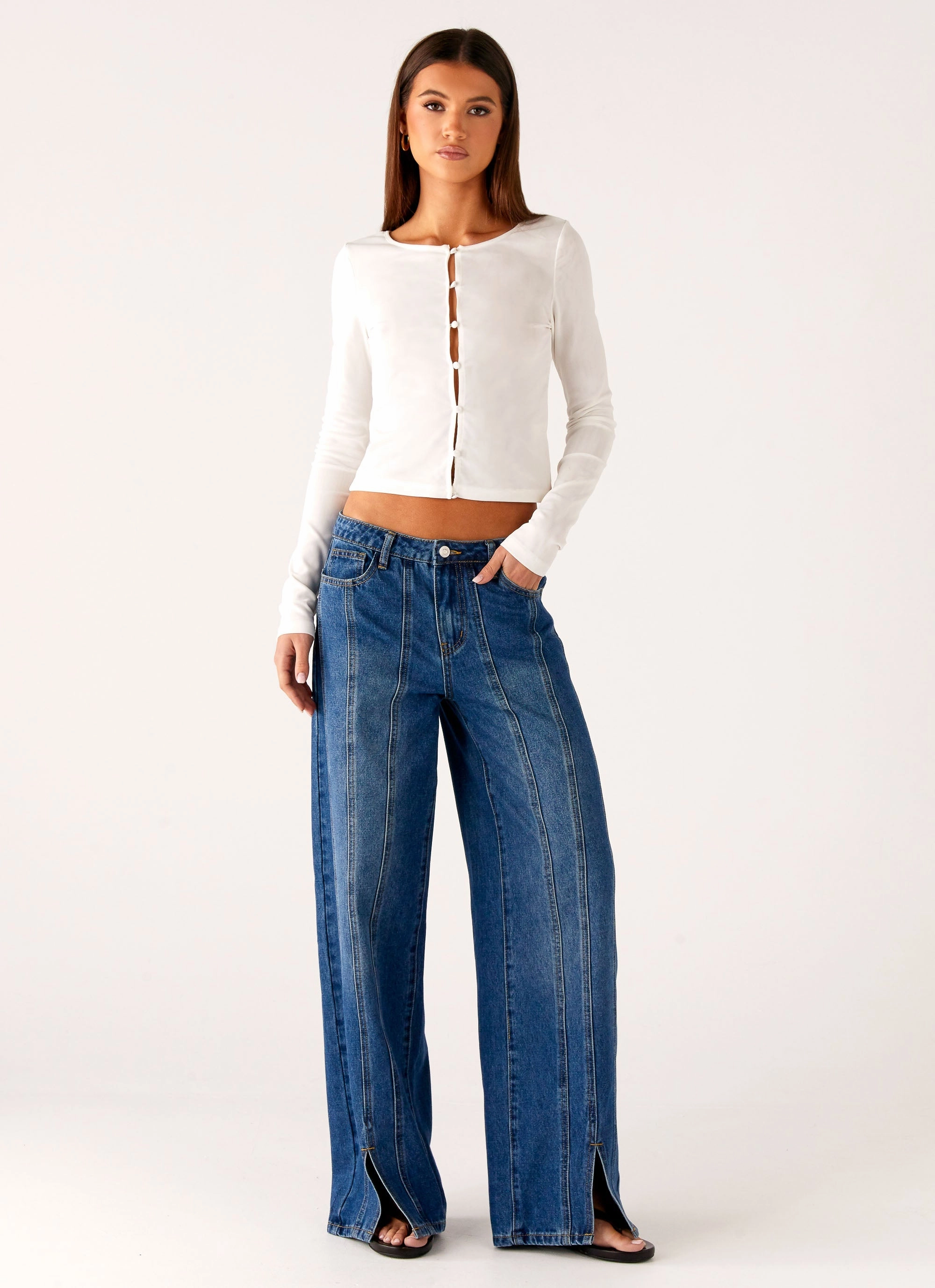 Smooth Breathable Grayson Straight Leg Jeans - Denim Blue