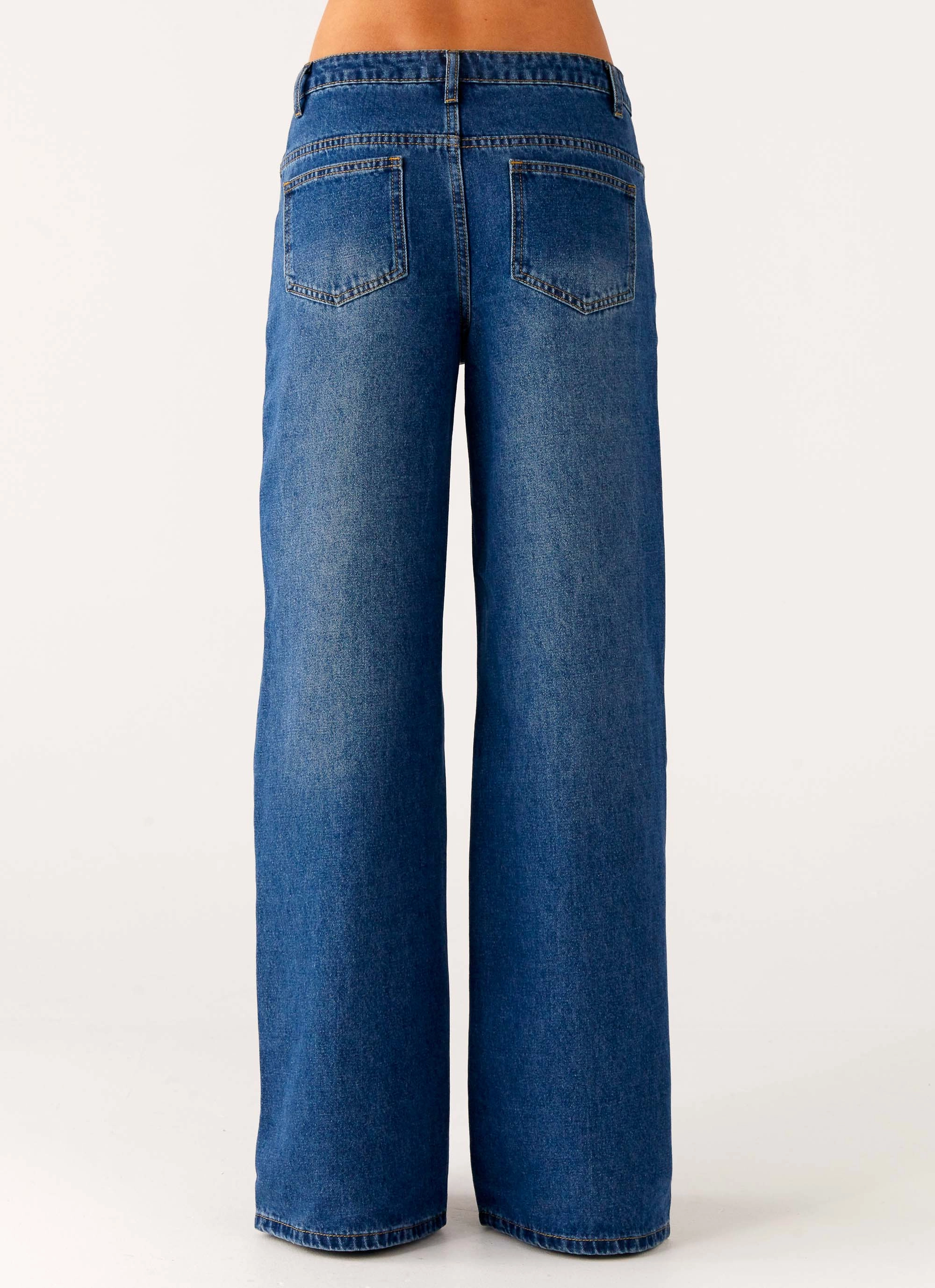 Unisex Friendly Grayson Straight Leg Jeans - Denim Blue