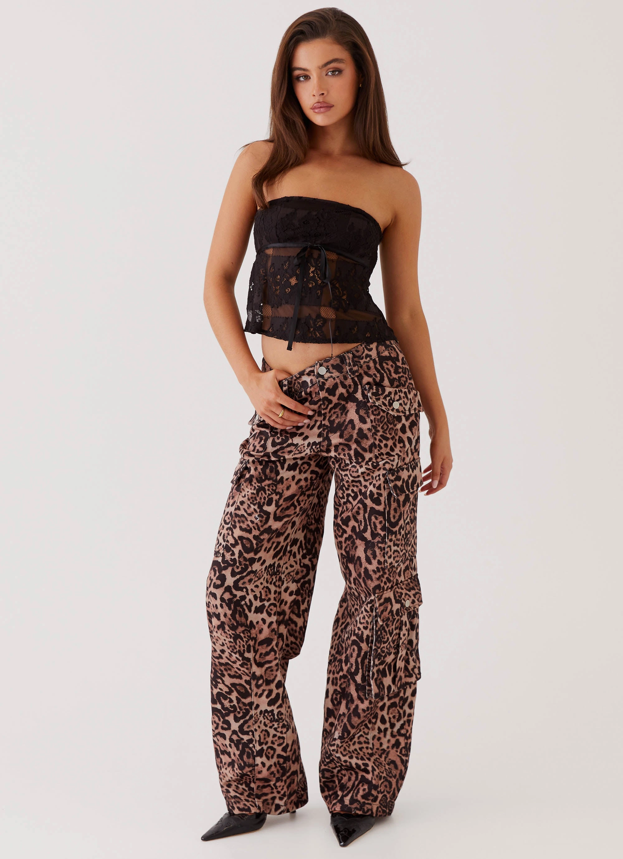 Ripstop Reinforcement Greedy Cargo Pants - Leopard