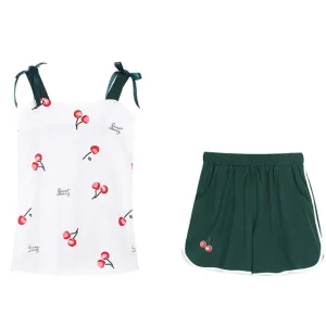 Green Cherry Pajama Set