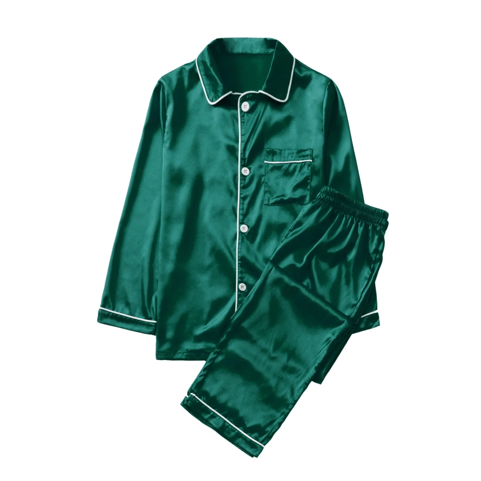 Green Family Satin Pajama Set
