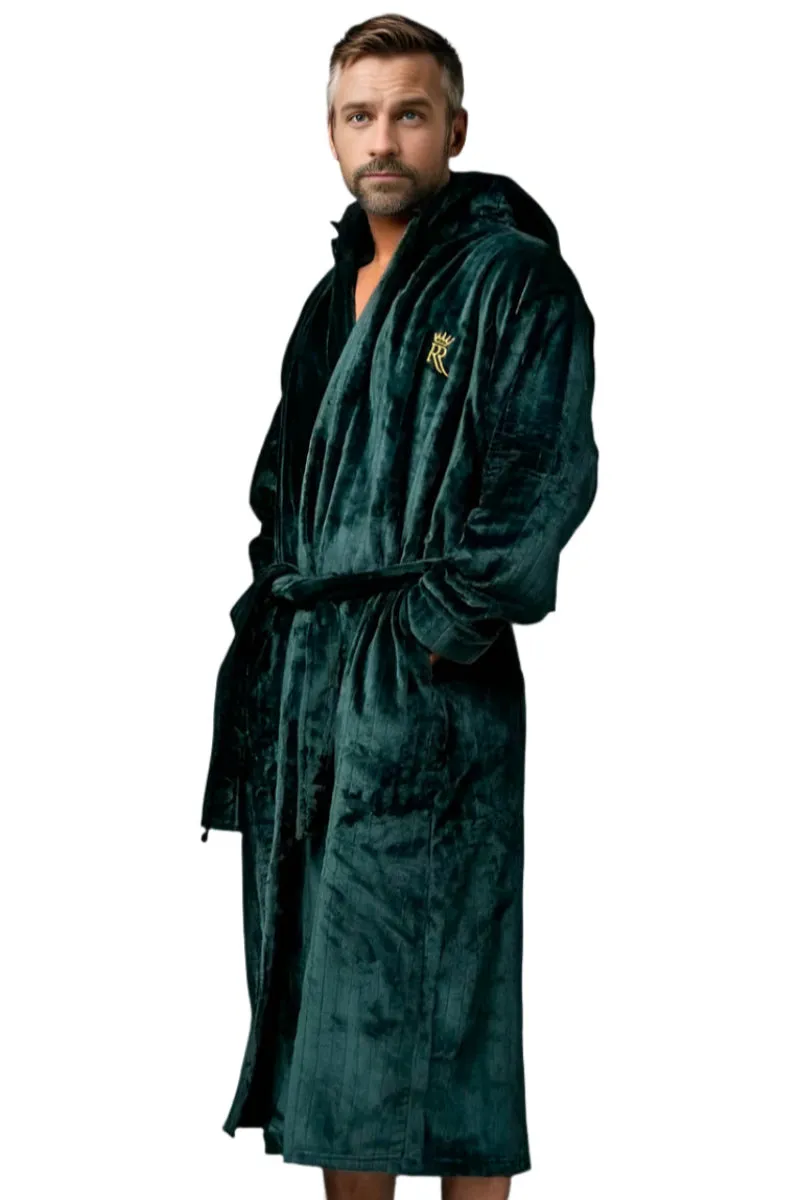 Green Hooded Royalty Robe