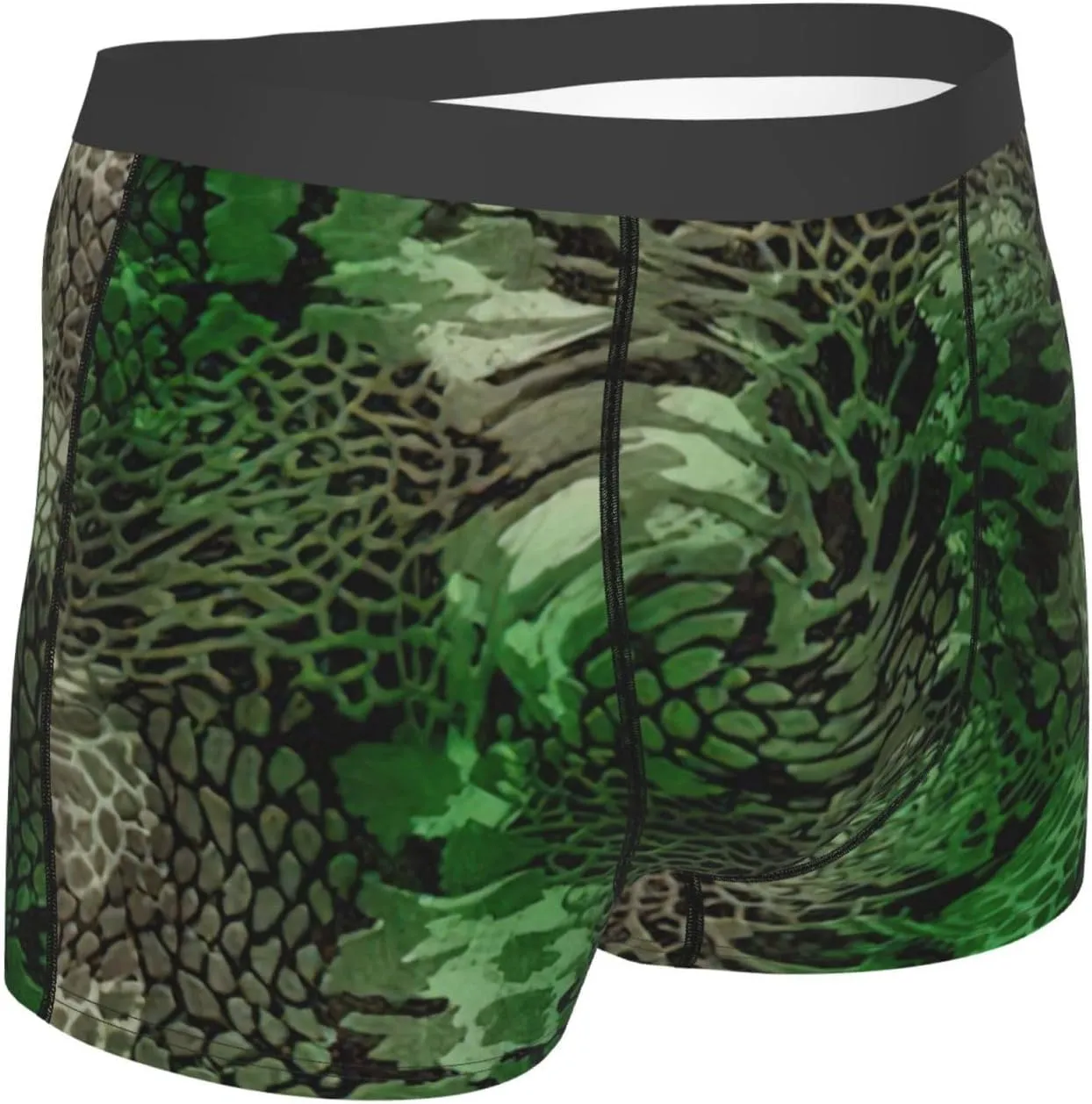 Green Snake Boxer Briefs, Moisture Wicking & Breathable,Underwear for Men