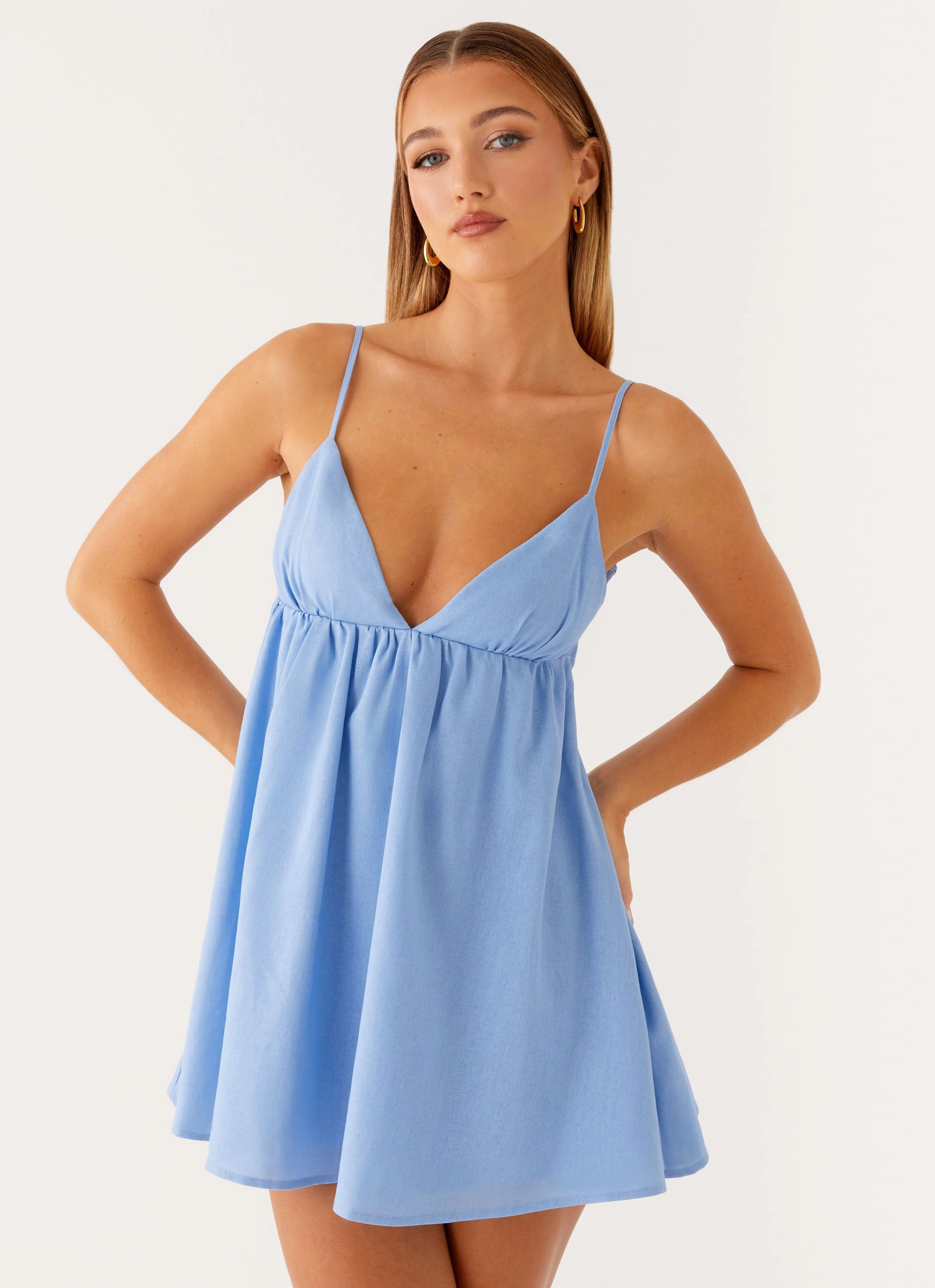 Daywear Comfort Greer Mini Dress - Blue