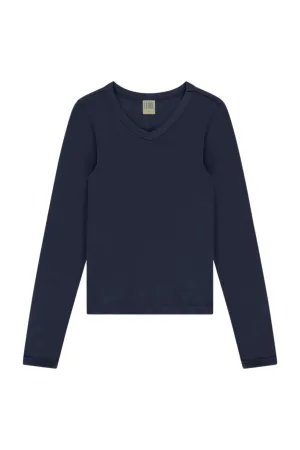 MoistureWicking Technology Jill Long Sleeve Tee in Navy
