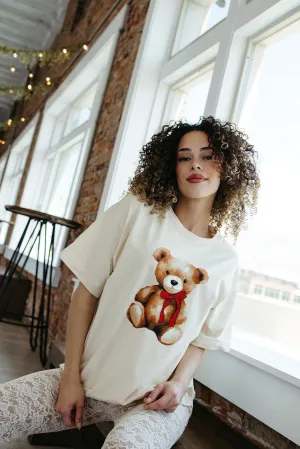 Grin & Bear It Teddy Tee ButtonDownCollar