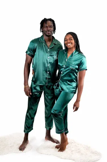 Groom Satin Pajamas Bachelor Party Satin Men's Pajmas - Short   Long