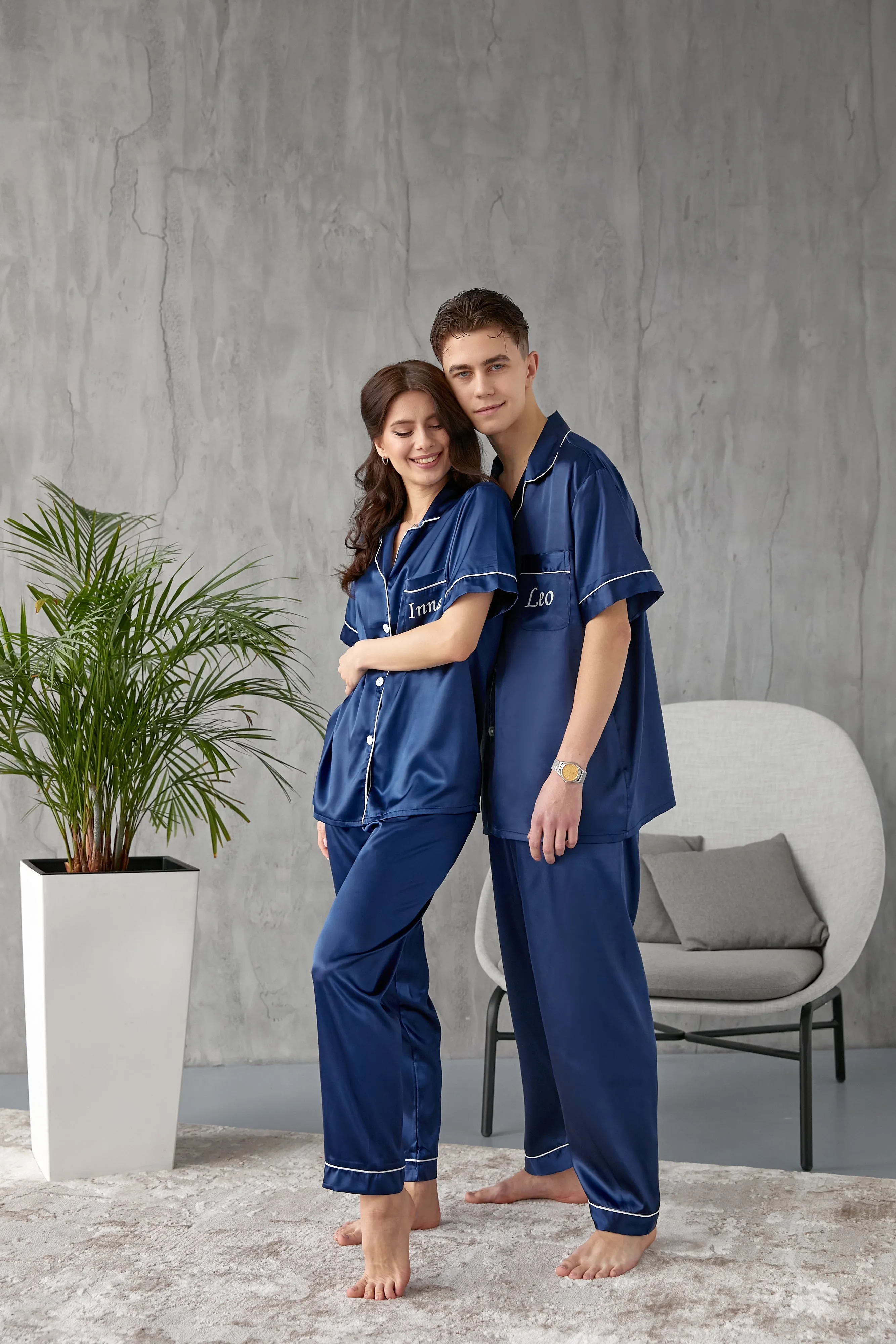 Groom Satin Pajamas Bachelor Party Satin Men's Pajmas - Short   Long
