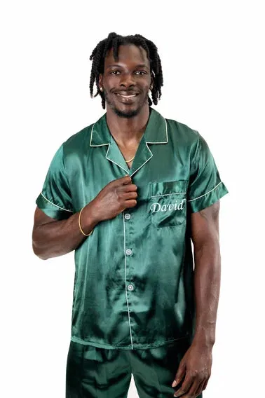 Groom Satin Pajamas Bachelor Party Satin Men's Pajmas - Short   Long