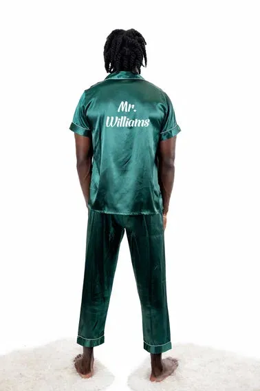 Groom Satin Pajamas Bachelor Party Satin Men's Pajmas - Short   Long