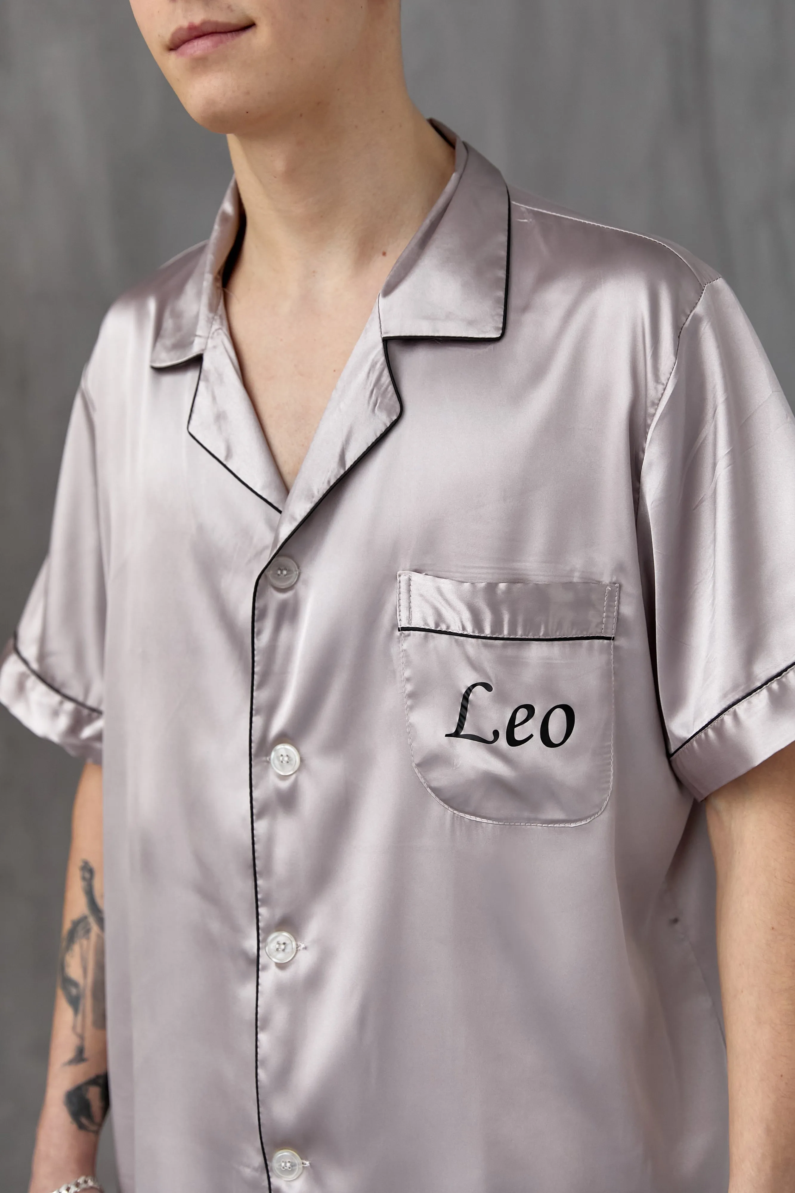 Groom Satin Pajamas Bachelor Party Satin Men's Pajmas - Short   Long