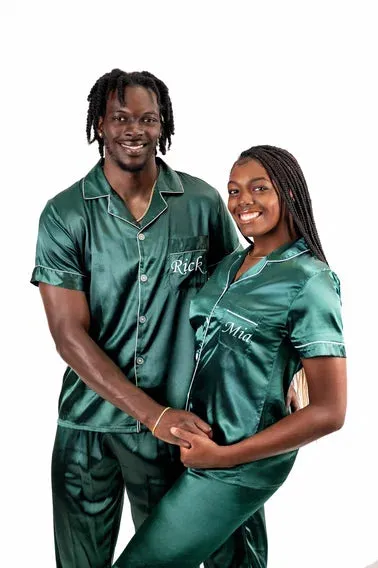 Groom Satin Pajamas Bachelor Party Satin Men's Pajmas - Short   Long