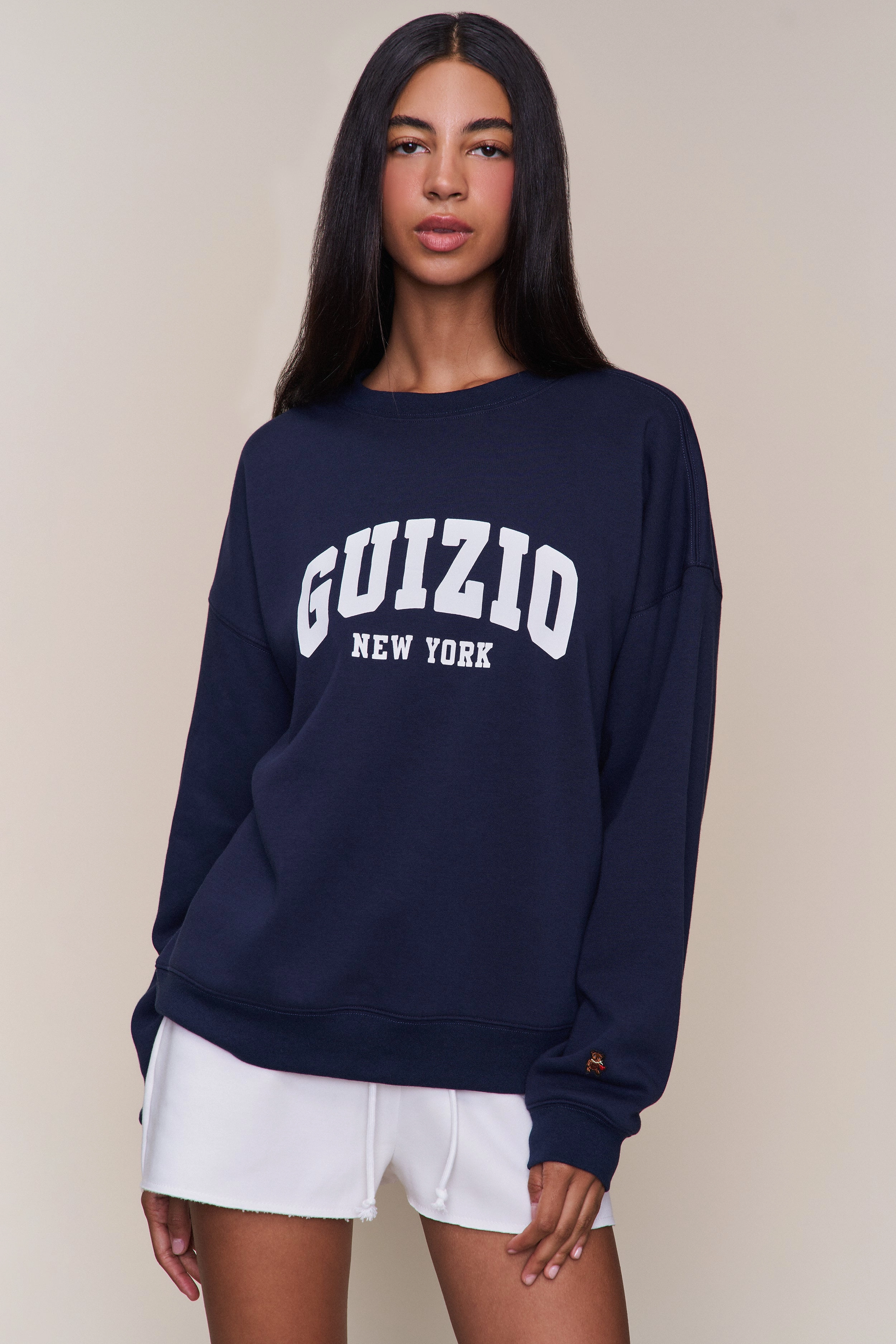 Guizio Fleece Crewneck smooth zipper WrinkleResistant Knit