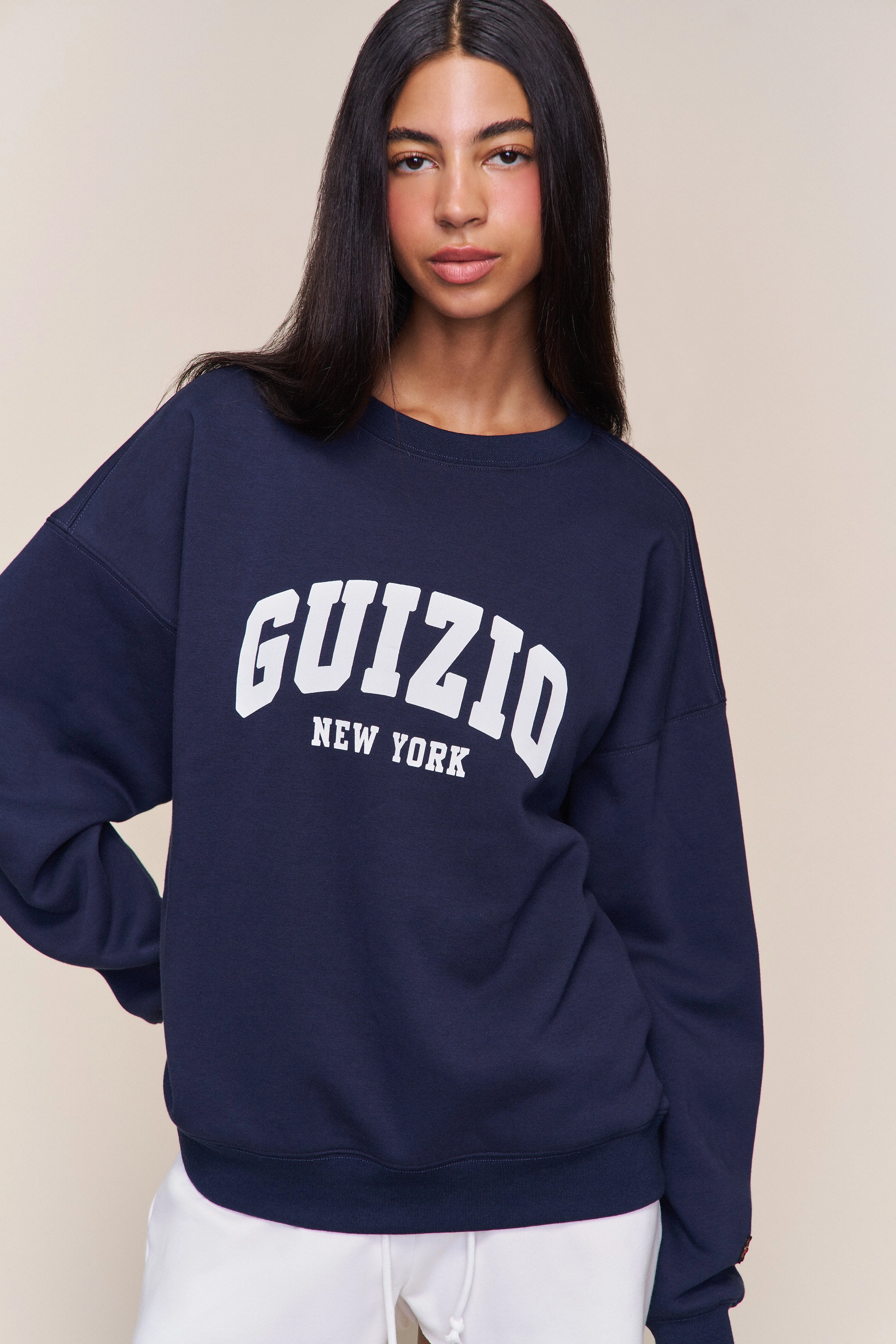 Reinforced Hemline Guizio Fleece Crewneck