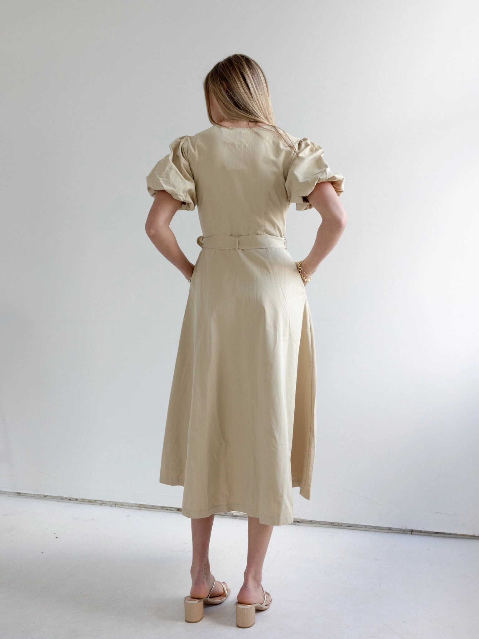Grace Walk Everyday Ready Hadley Woven Dress - Khaki