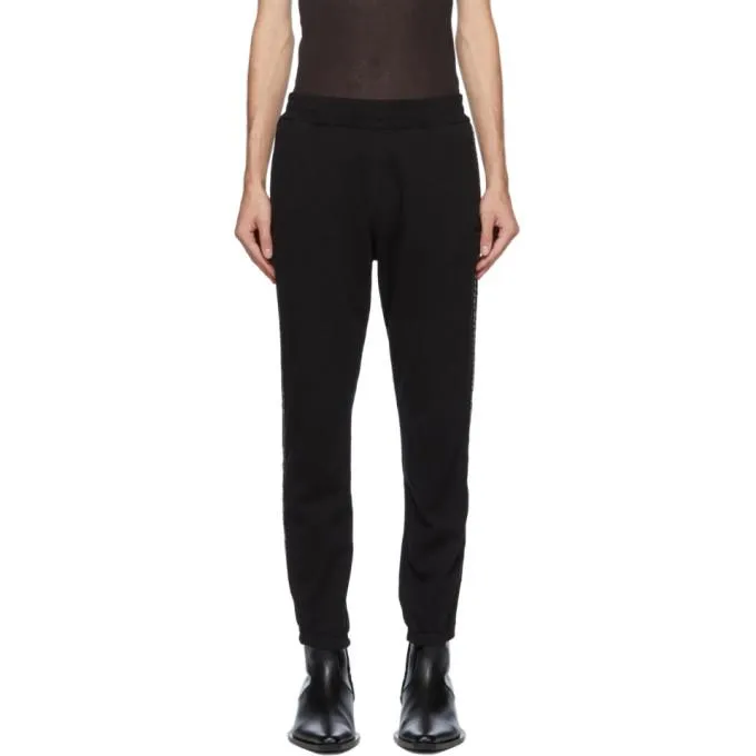 Haider Ackermann Black Logo Tape Perth Lounge Pants