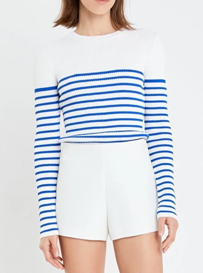 Two Tone Texture Effect Hamptons Knit